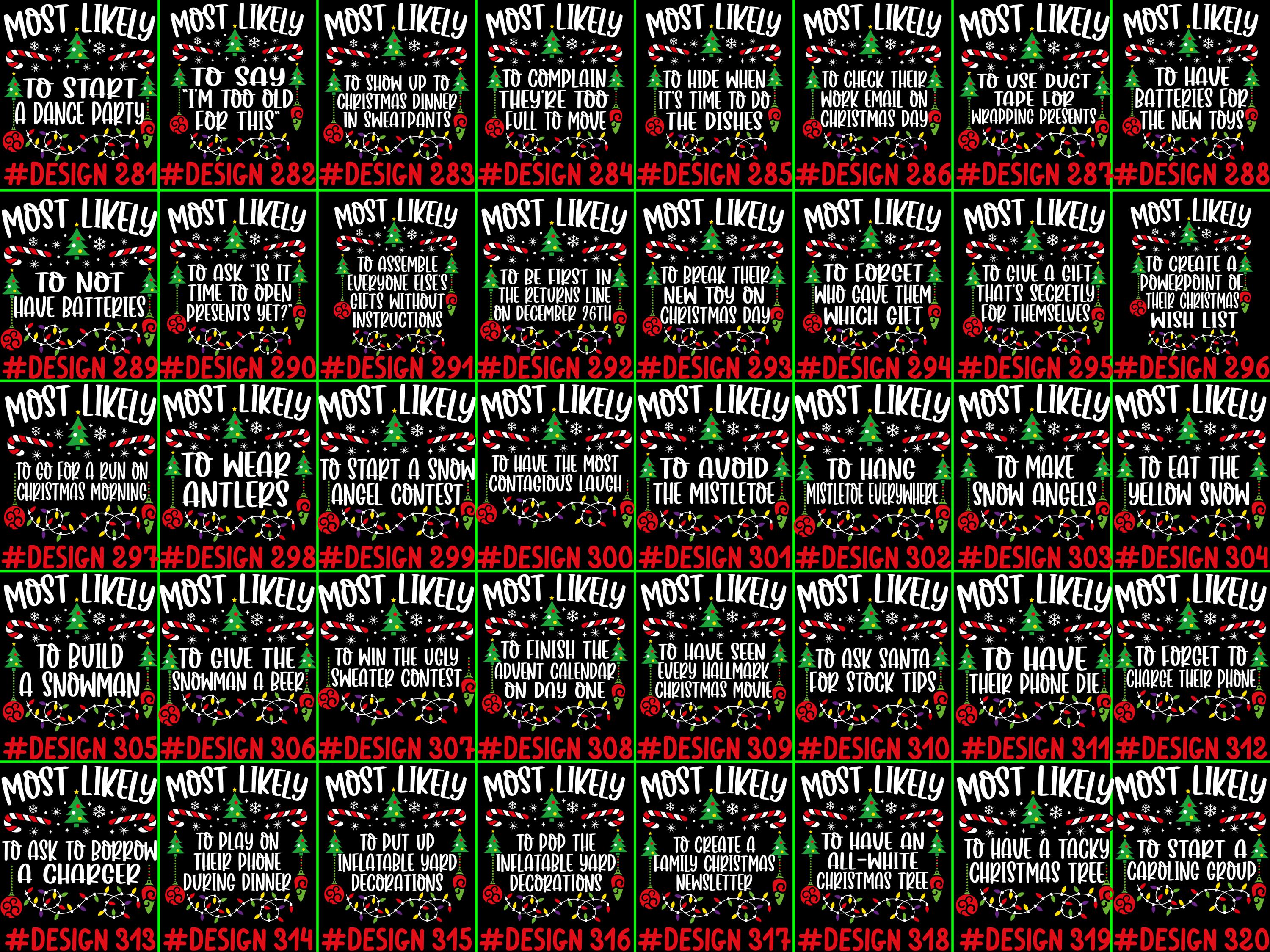 H9NEKO Funny Most Likely to Christmas Shirt - Family Matching Long Sleeve 2025