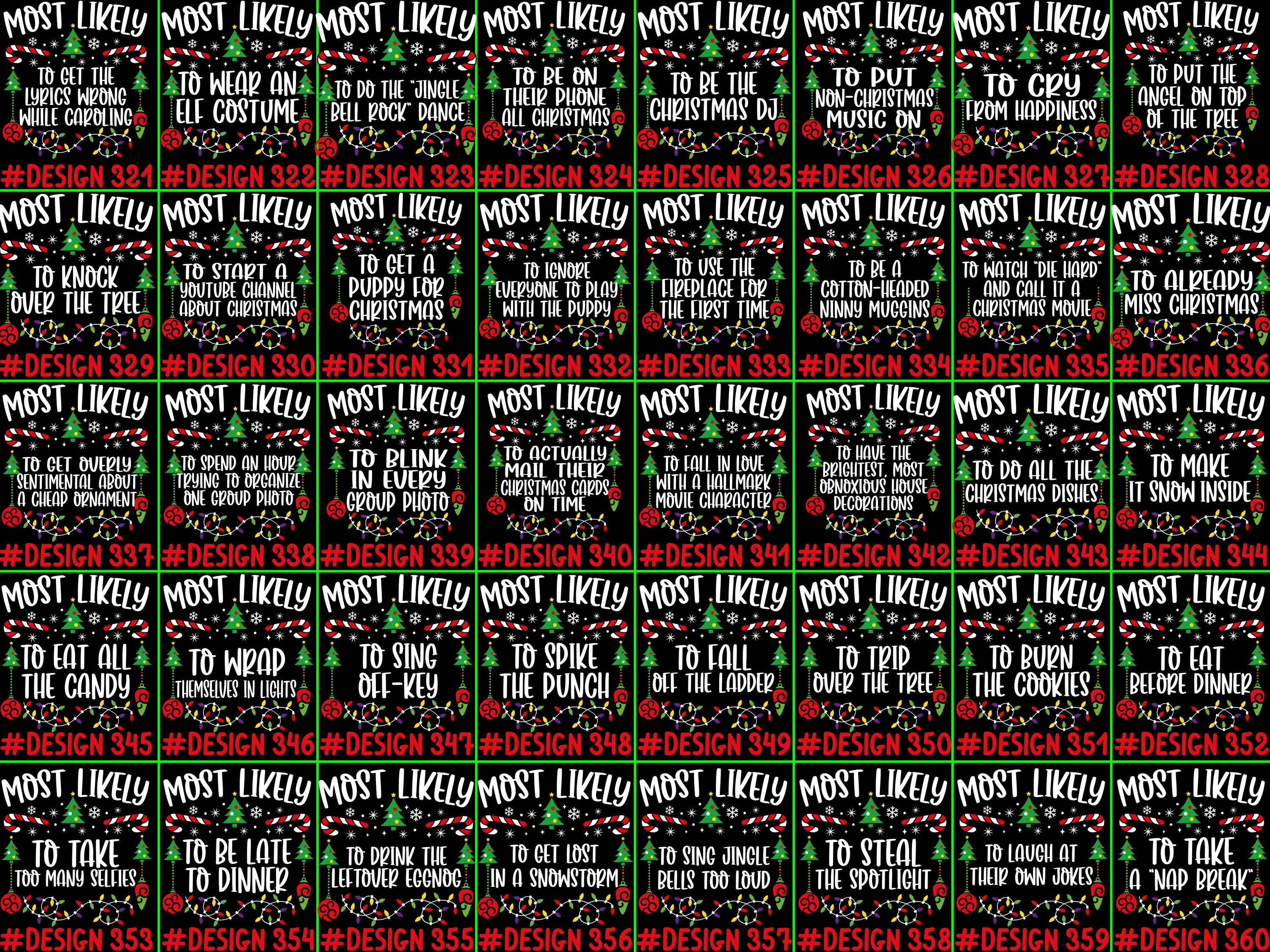 H9NEKO Funny Most Likely to Christmas Shirt - Family Matching Long Sleeve 2025