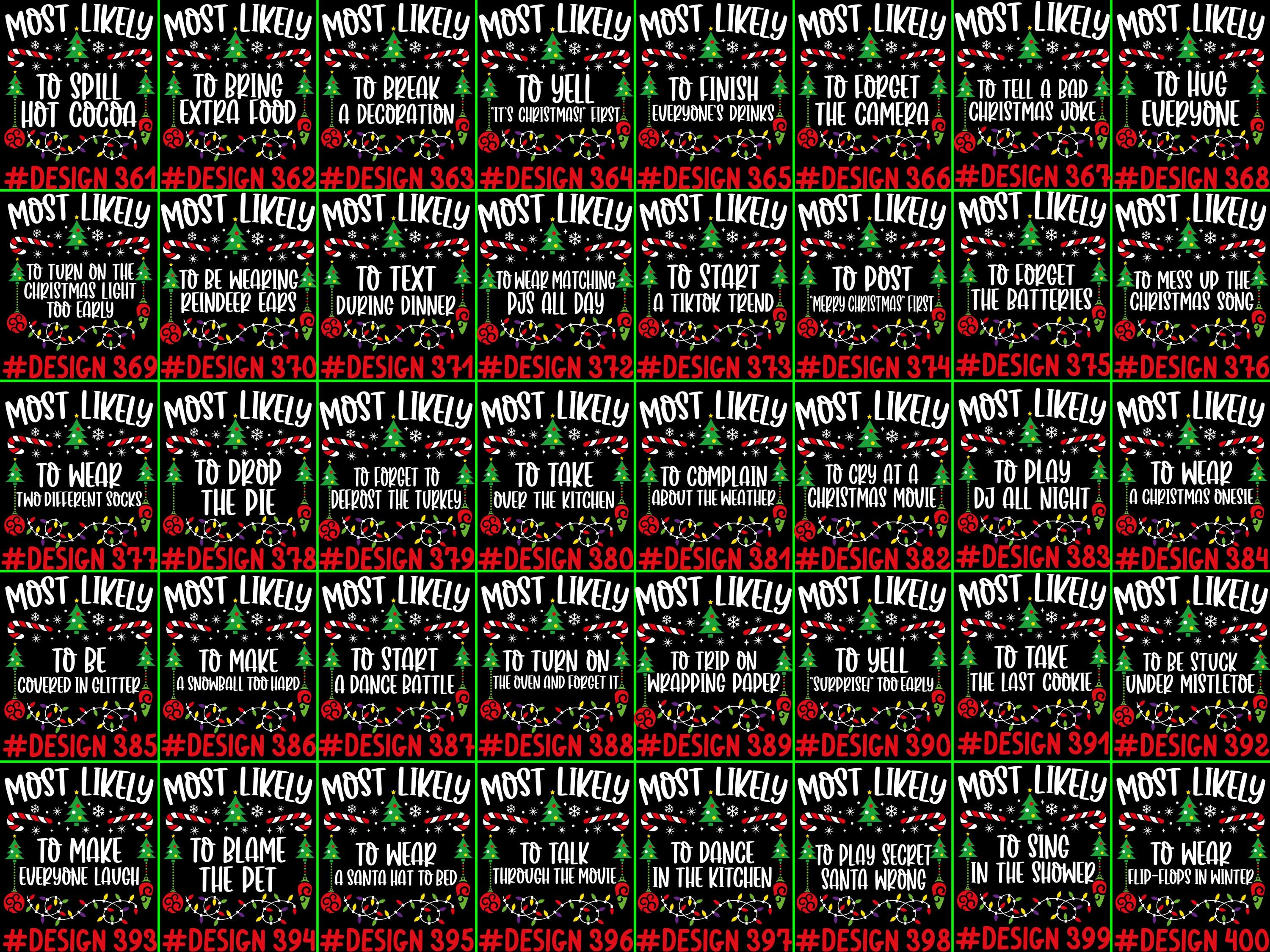 H9NEKO Funny Most Likely to Christmas Shirt - Family Matching Long Sleeve 2025