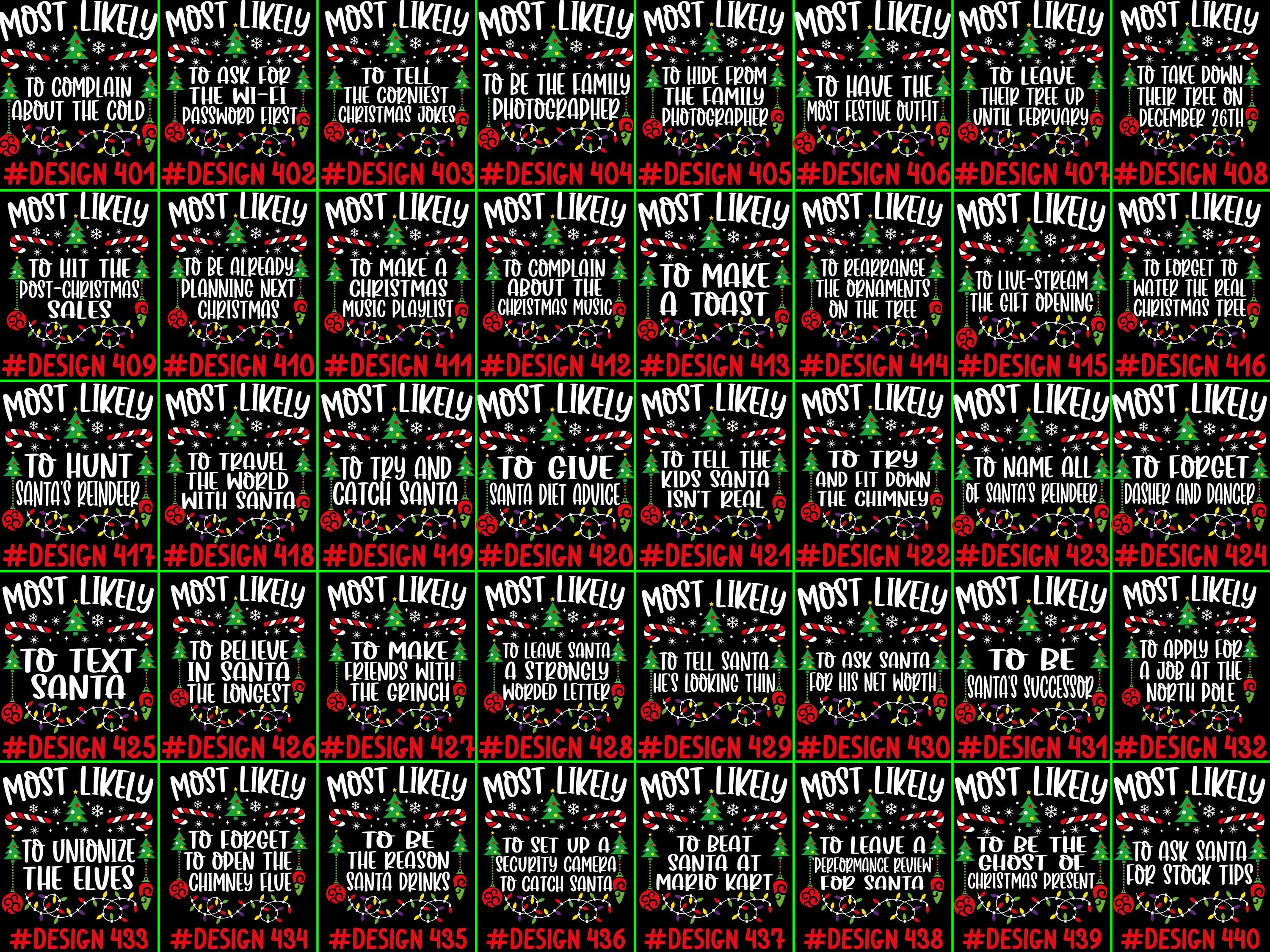 H9NEKO Funny Most Likely to Christmas Shirt - Family Matching Long Sleeve 2025