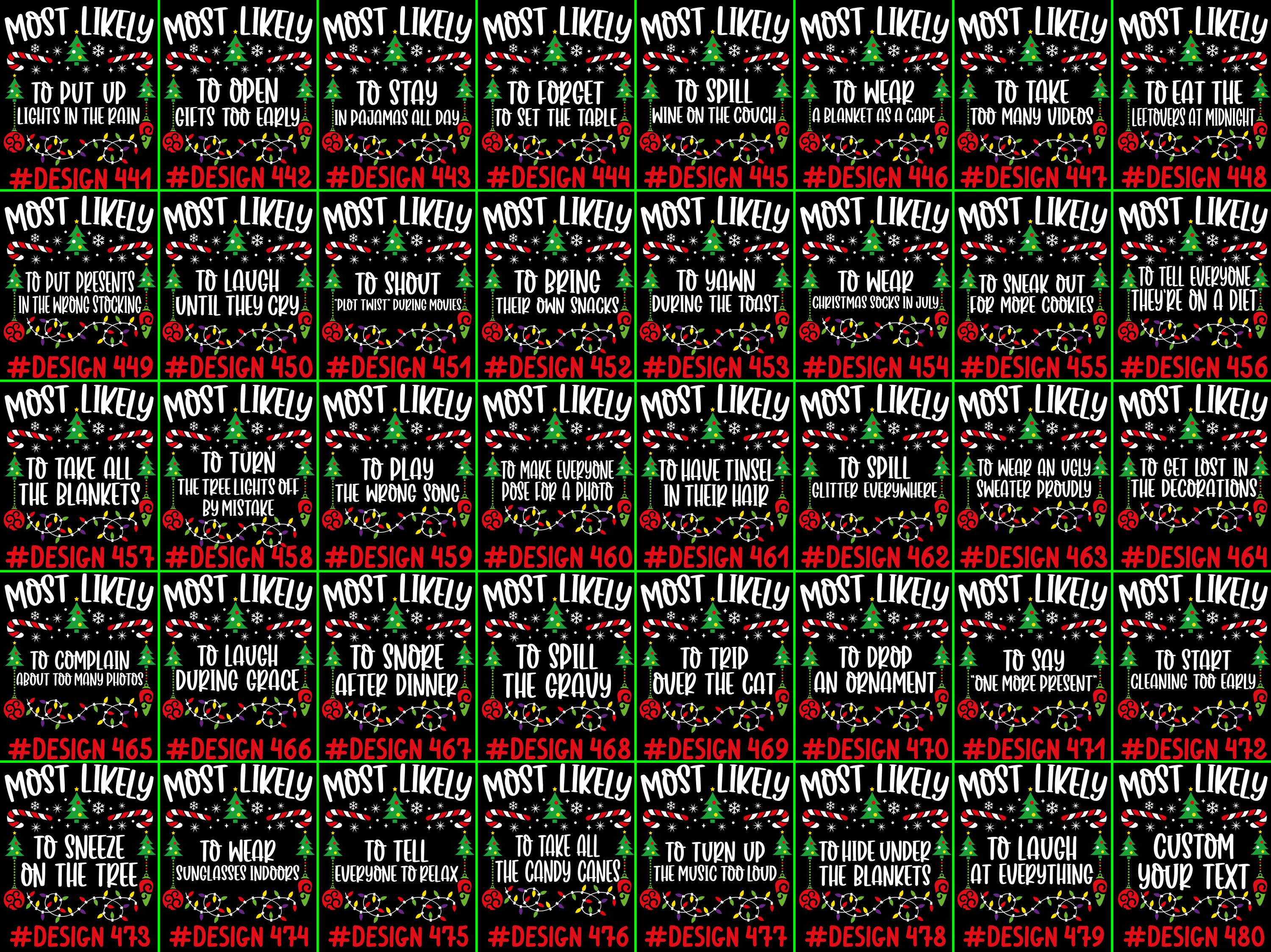 H9NEKO Funny Most Likely to Christmas Shirt - Family Matching Long Sleeve 2025