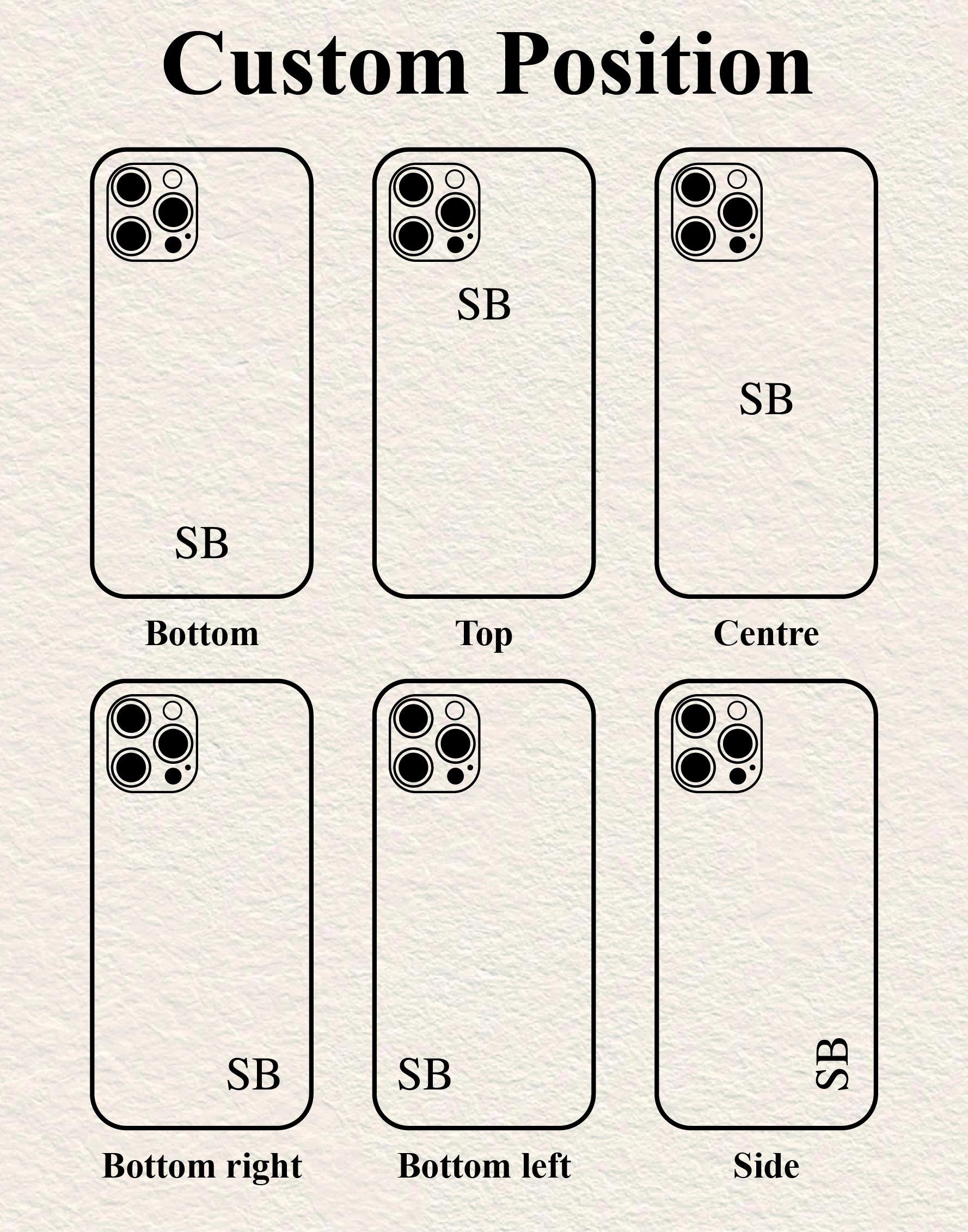 Personalized Leather Phone Case with Initials – Embossed Monogram Vegan Leather Cover for iPhone 17/16/15/14 Pro Max | H9Neko