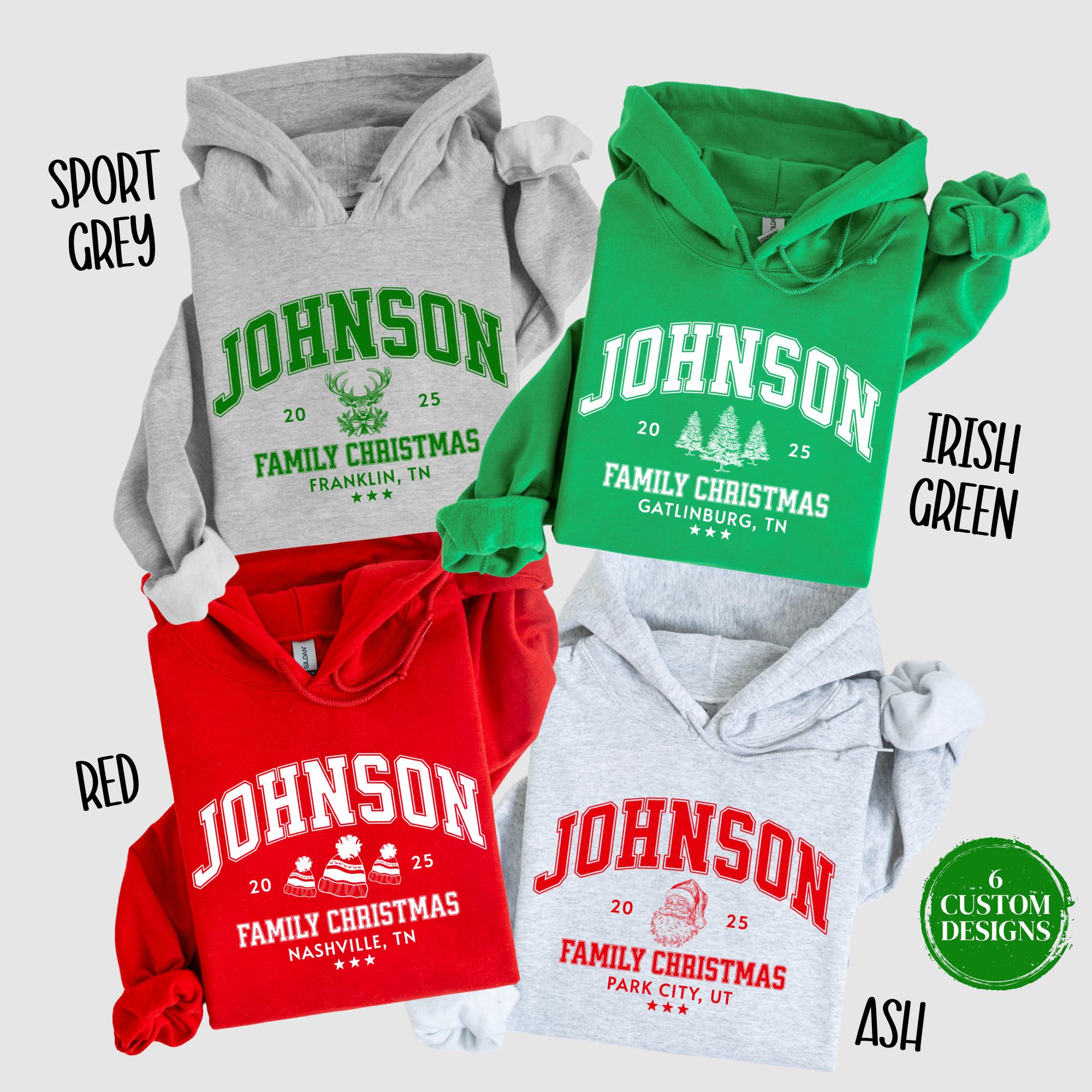 H9NEKO Personalized Family Christmas Hoodies - Vintage Santa Gift