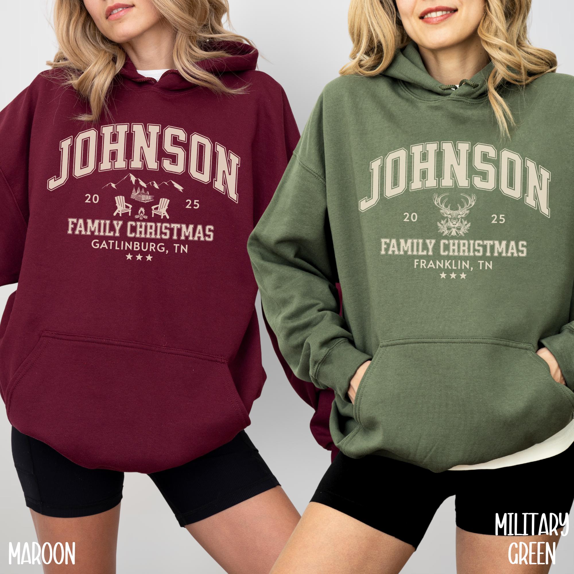 H9NEKO Personalized Family Christmas Hoodies - Vintage Santa Gift