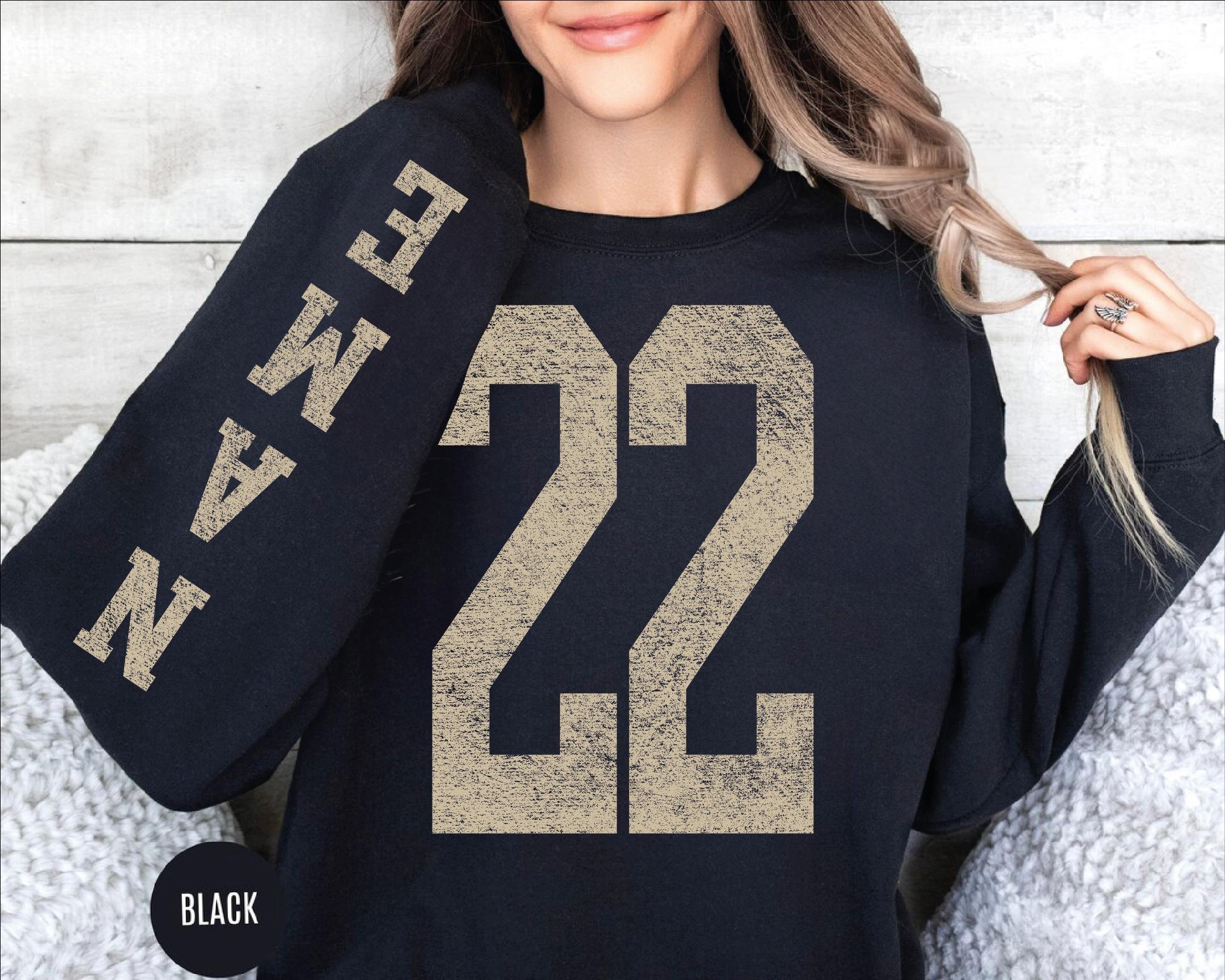 H9Neko Custom Number & Name Sleeve Print Sweatshirt – Personalized Game Day Team Spirit Pullover, School Mascot Support Sweater