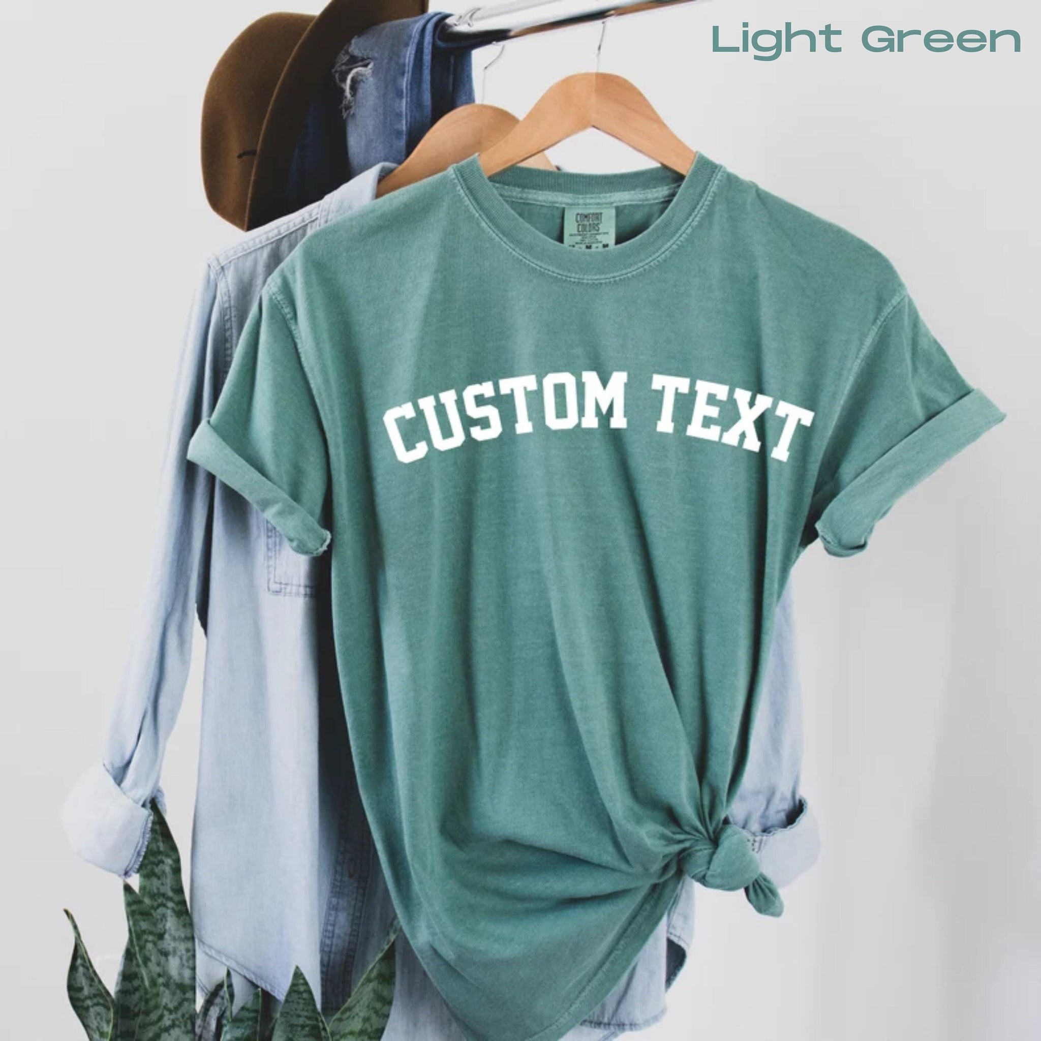 H9NEKO Custom Comfort Colors T-Shirt - Personalized Text Boho Shirt