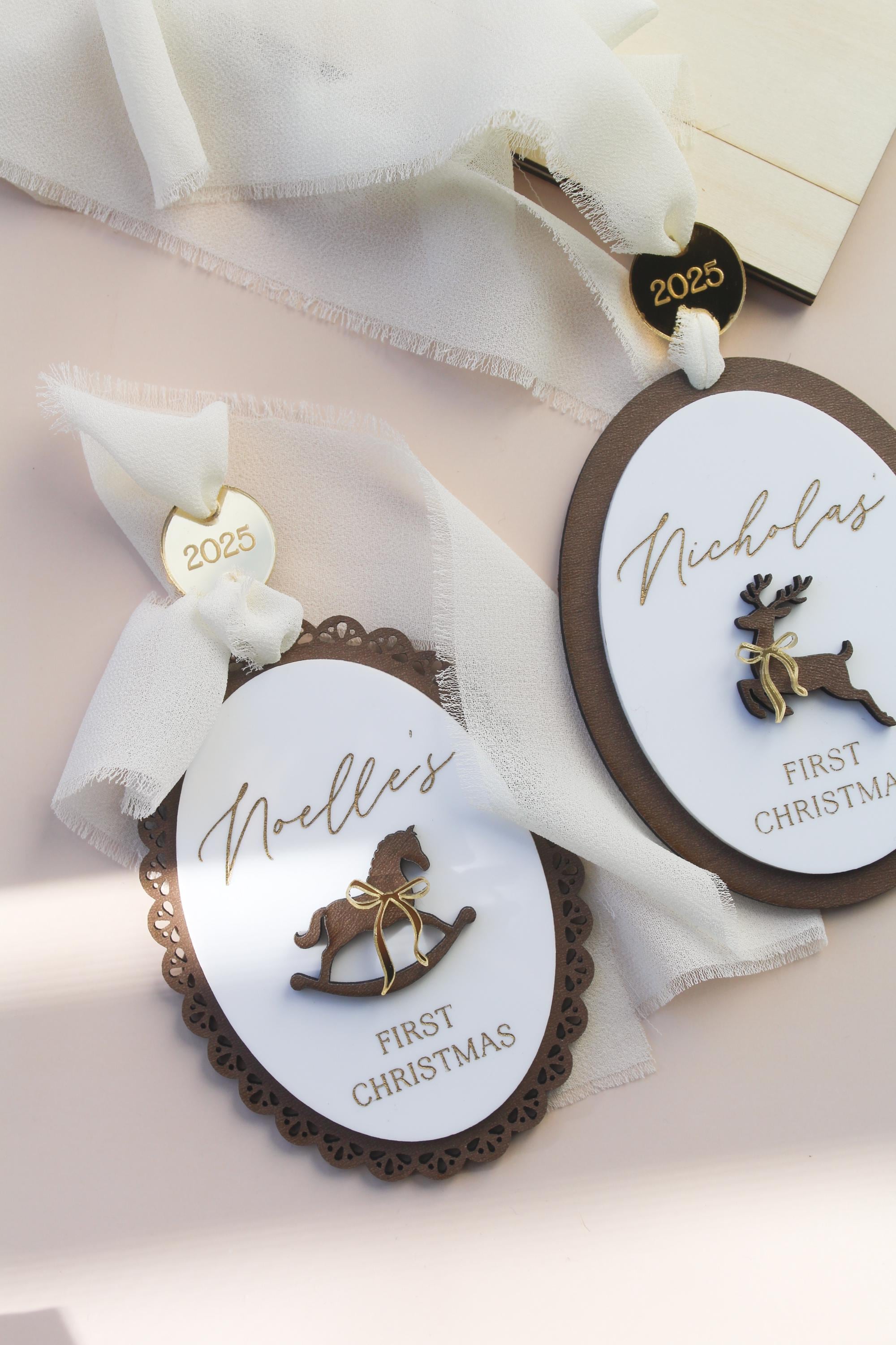 First Christmas Ornament 2025, Custom Christmas Ornament, Baby’s First Christmas