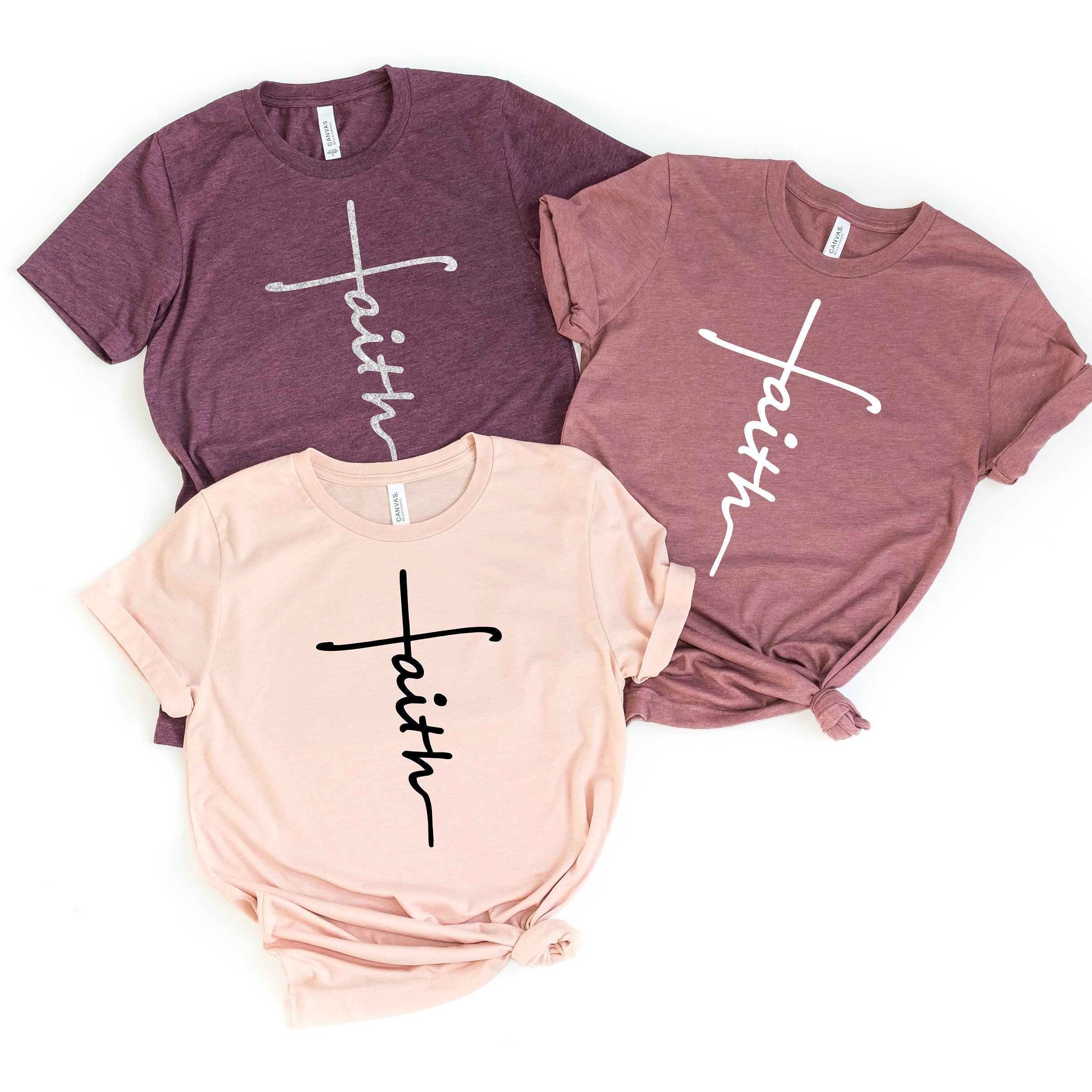 H9Neko Faith Cross Shirt – Christian T-Shirt with Vertical Cross, Inspiring Jesus & Grace Gift