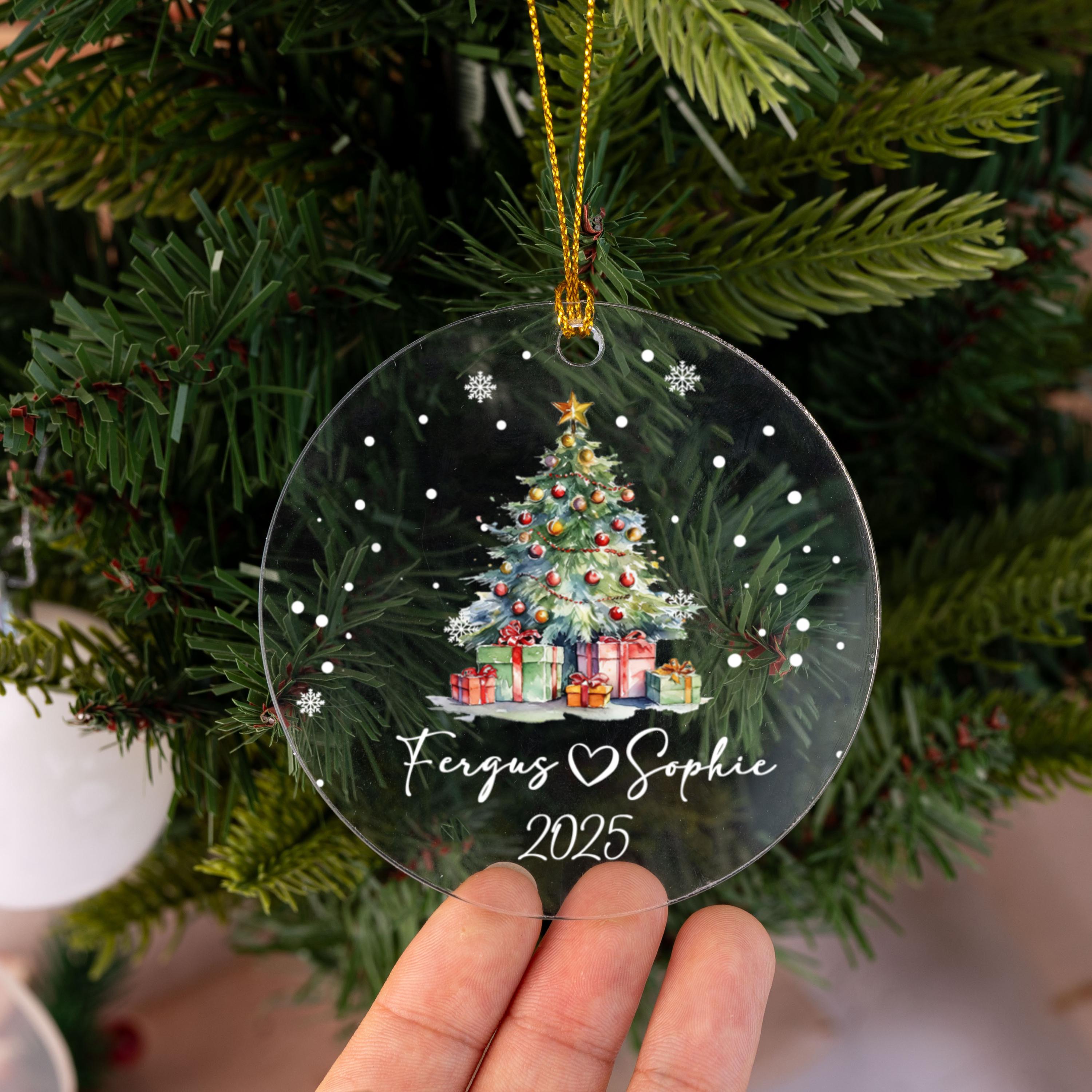 Personalized Couples Christmas Ornament: Acrylic Bauble, Our First Christmas Togther, Christmas Home Decor, New Couple Xmas Ornament Gifts