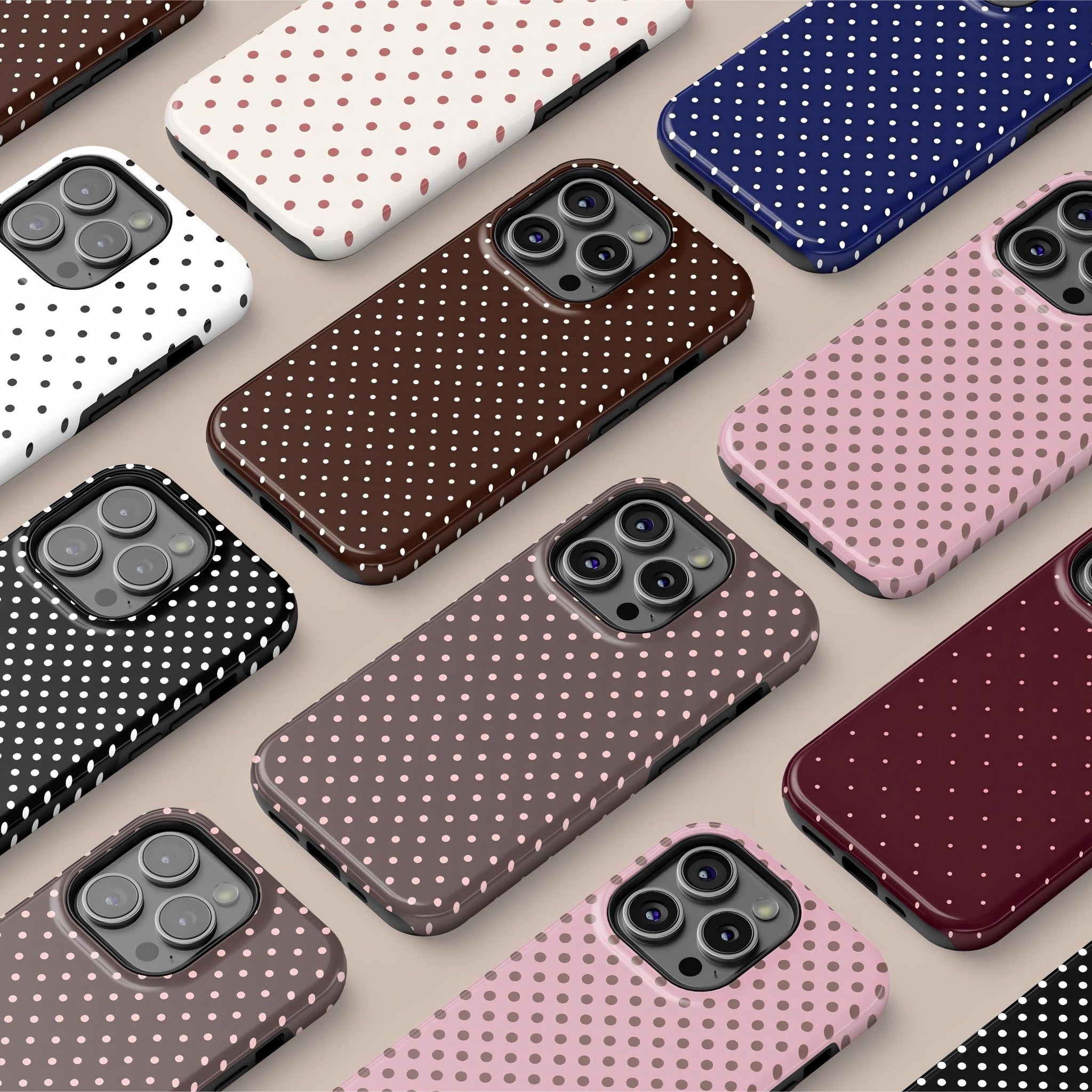 Polka Dot Cute Soft Girl Phone Case – Y2K Aesthetic Cover for iPhone 17/16/15/14/13/12 Pro Max| H9Neko