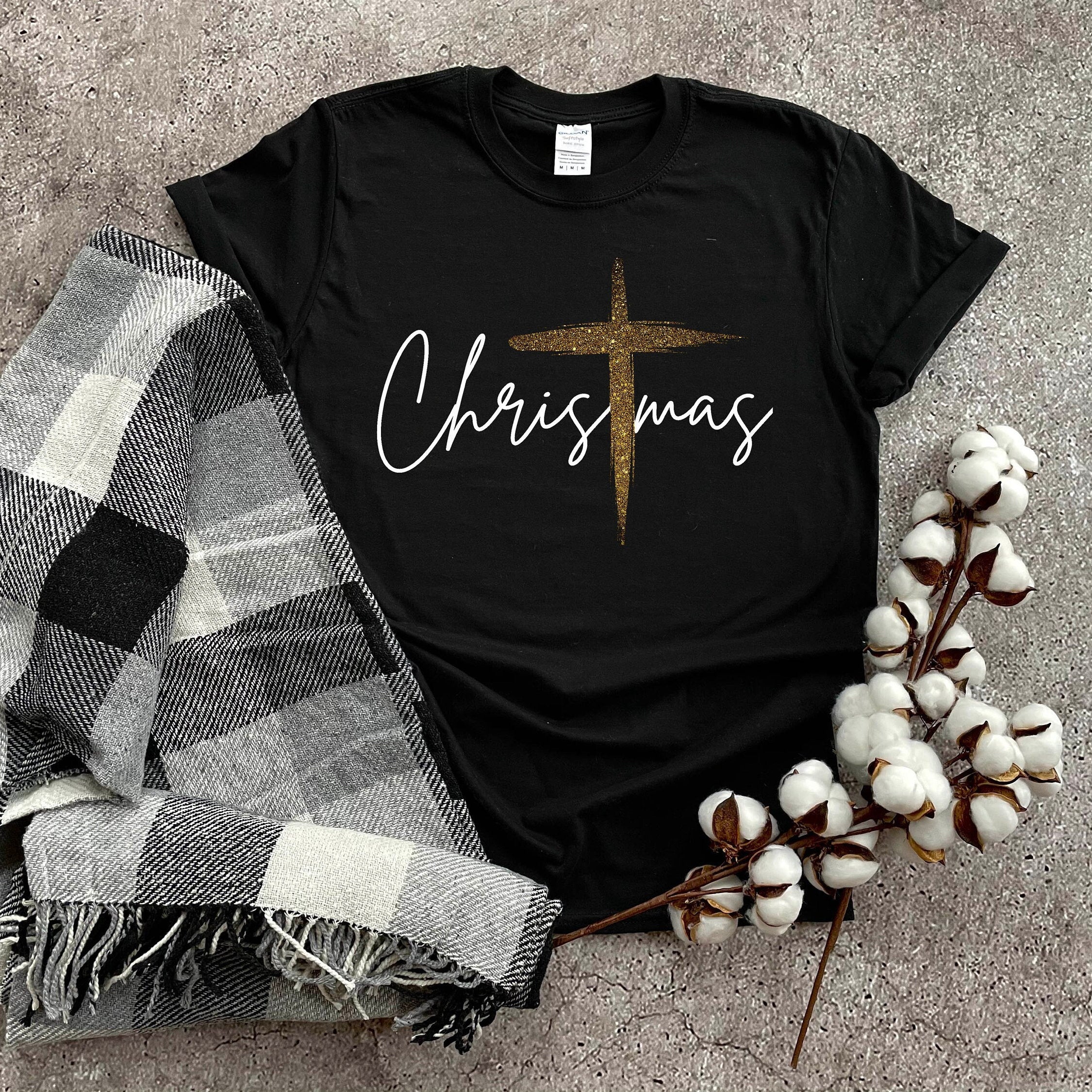 H9NEKO Christmas Cross Shirt - Family Matching Jesus T-Shirts Gift