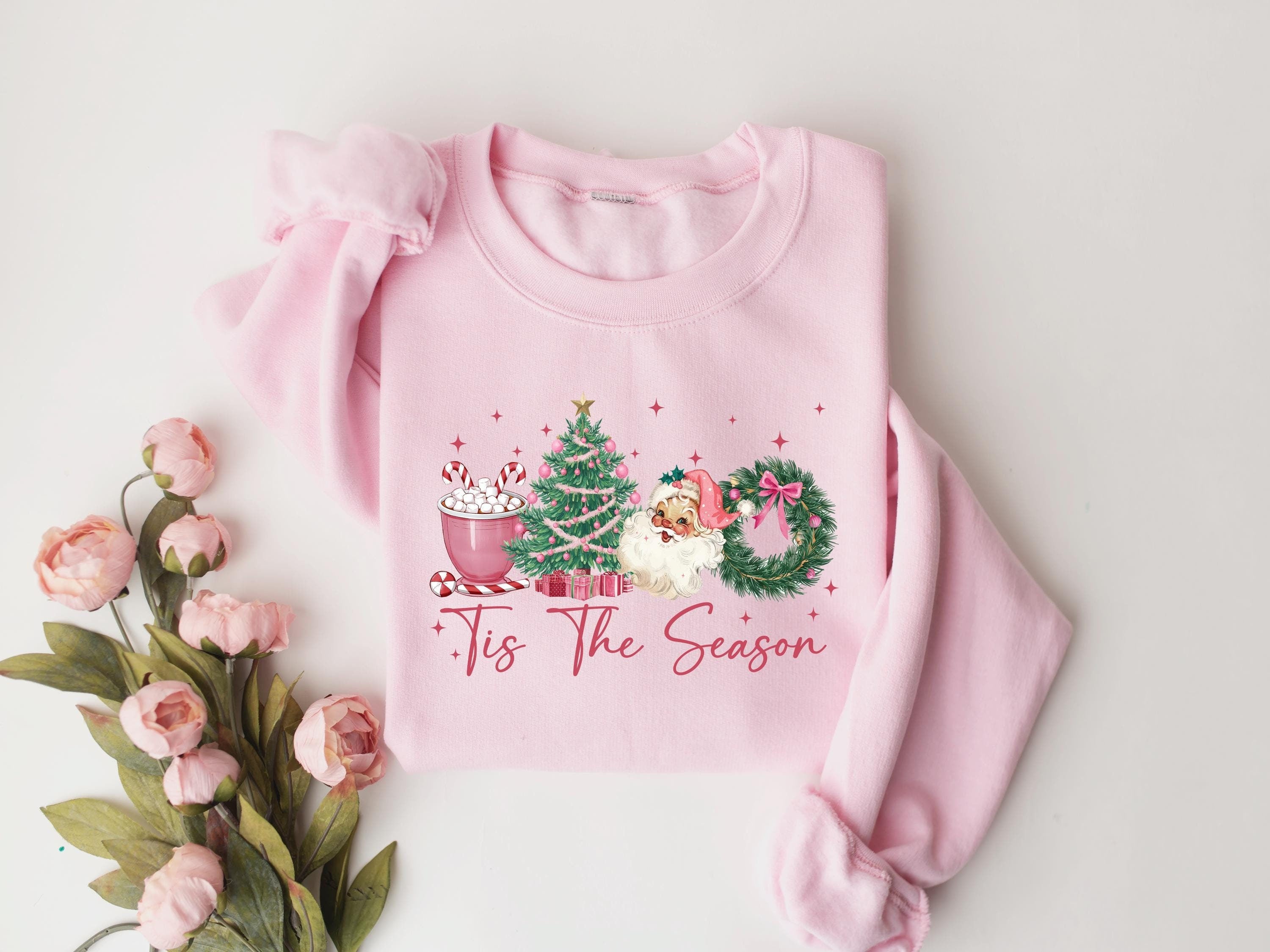 H9neko "Tis The Season" Christmas Sweatshirt - Cute Winter Hoodie