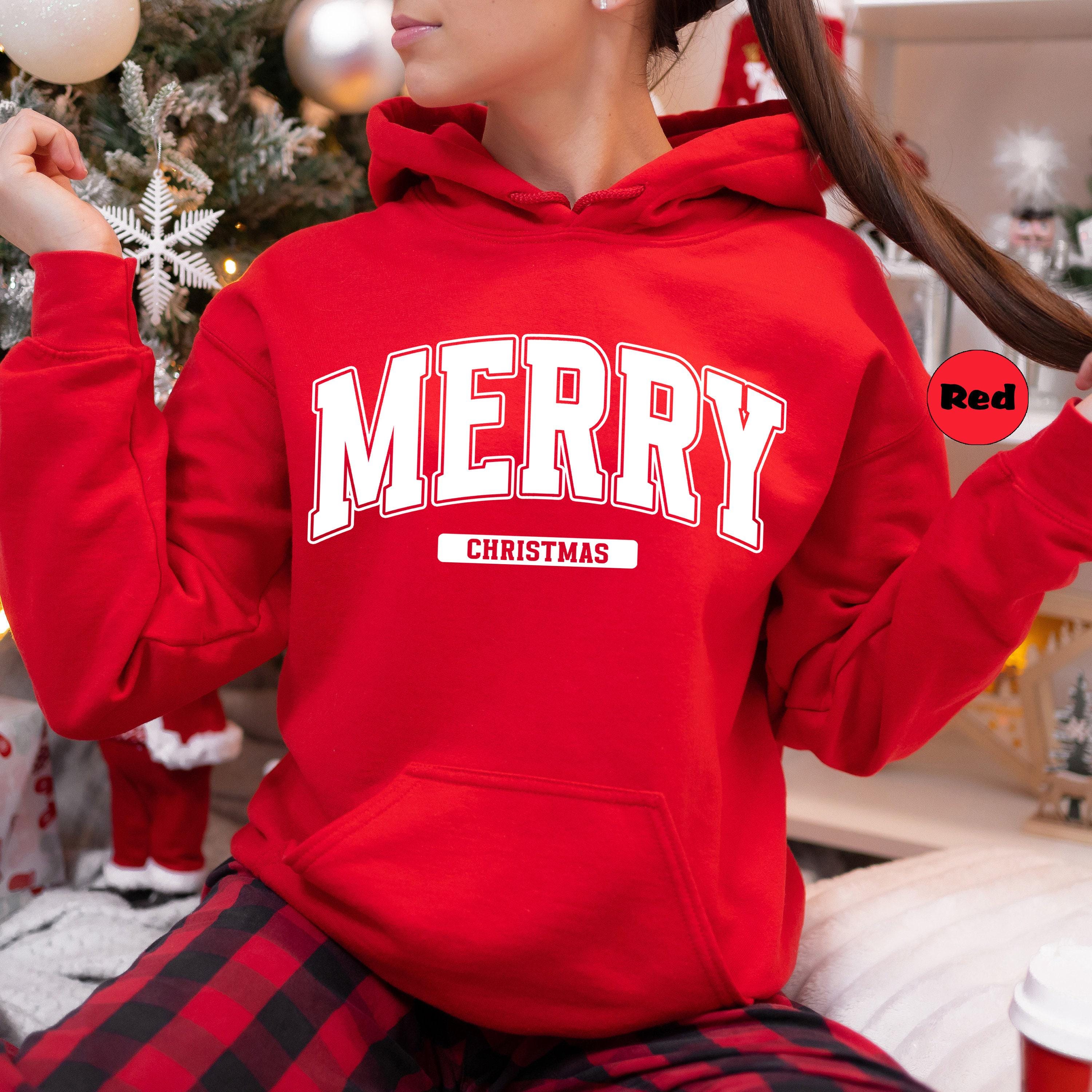 Merry Christmas Hoodie – Family Matching Holiday Outfit, Cute Xmas Gift by H9Neko