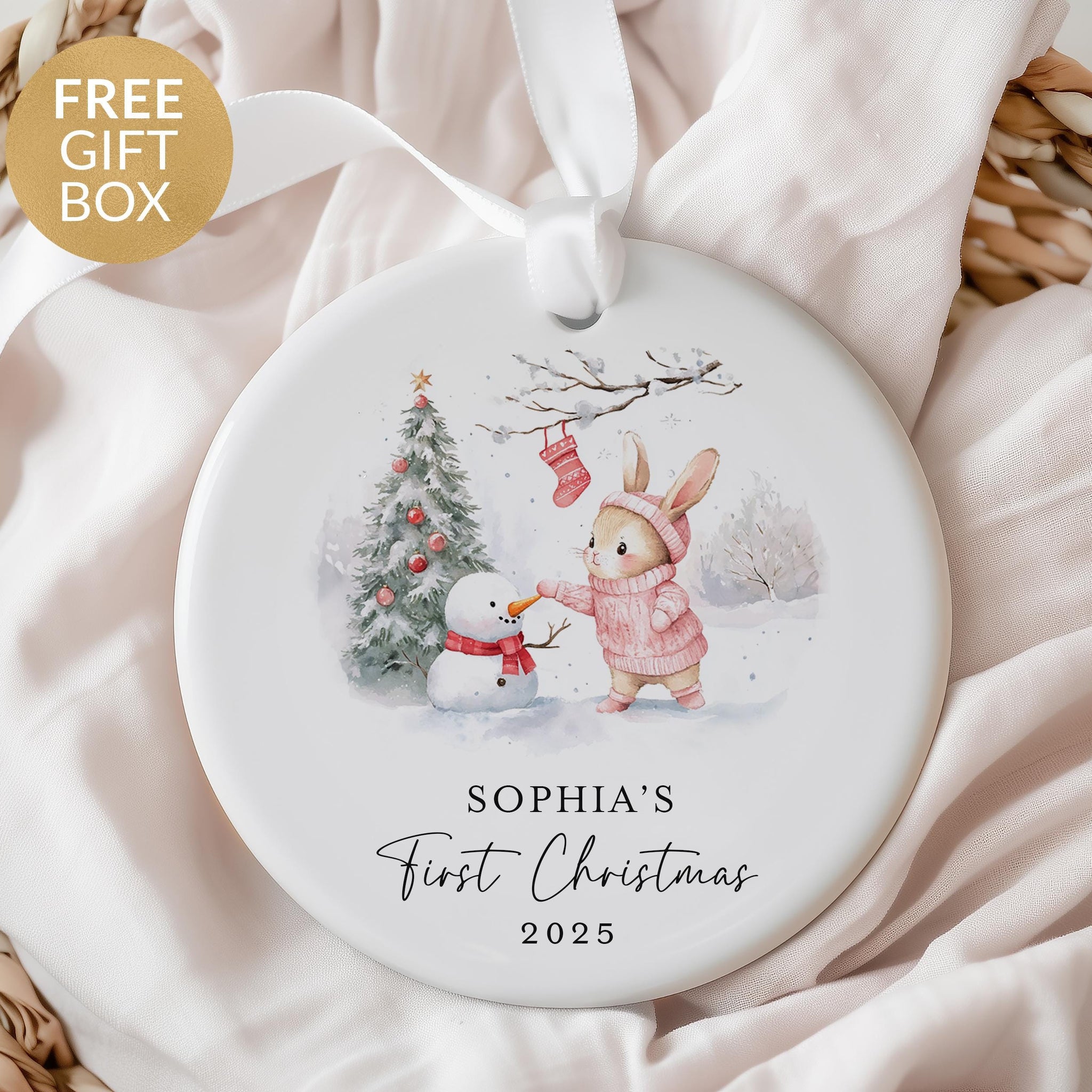Custom Newborn Keepsake Ornament – Baby Boy or Girl Gift