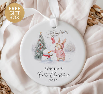 Custom Newborn Keepsake Ornament – Baby Boy or Girl Gift
