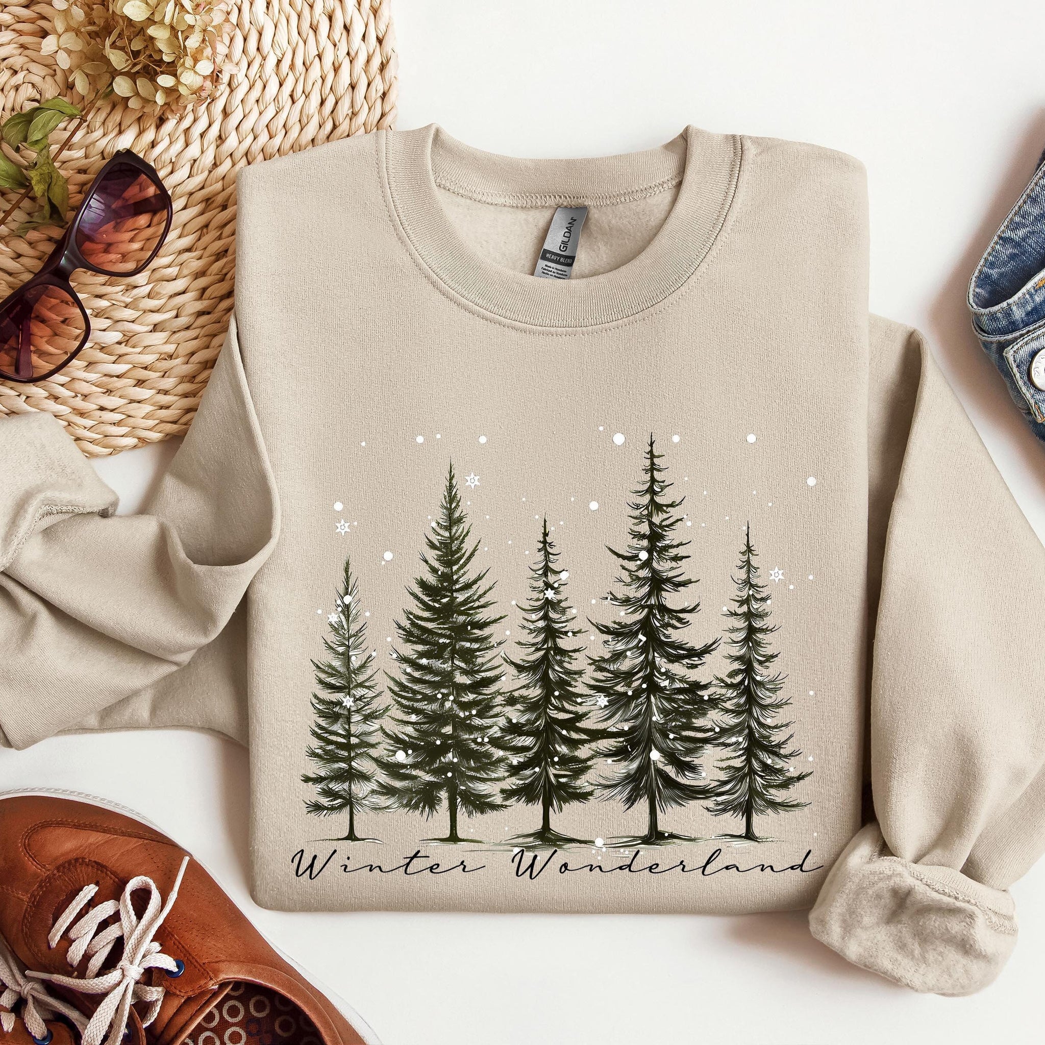 H9NEKO Winter Wonderland Sweatshirt - Christmas Shirt For Women Gift