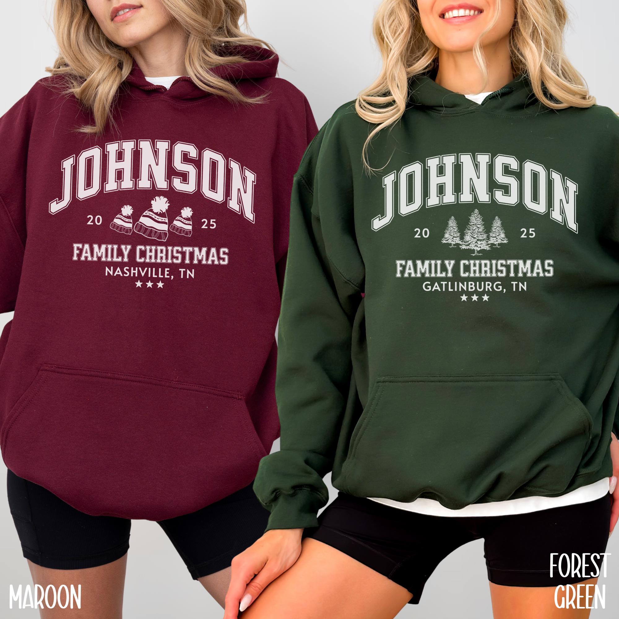 H9NEKO Personalized Family Christmas Hoodies - Vintage Santa Gift