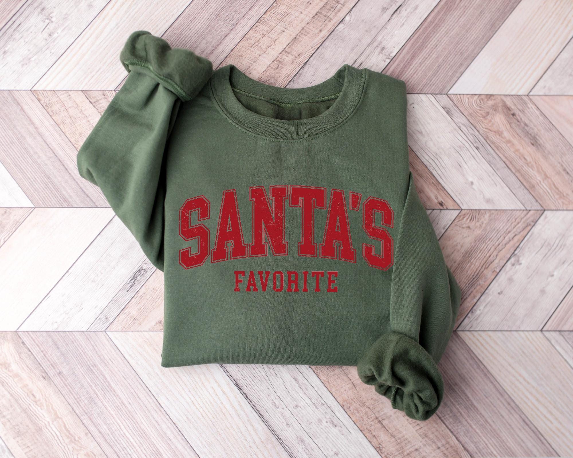 H9NEKO "Santa's Favorite" Christmas Sweatshirt - Funny Womens Gift