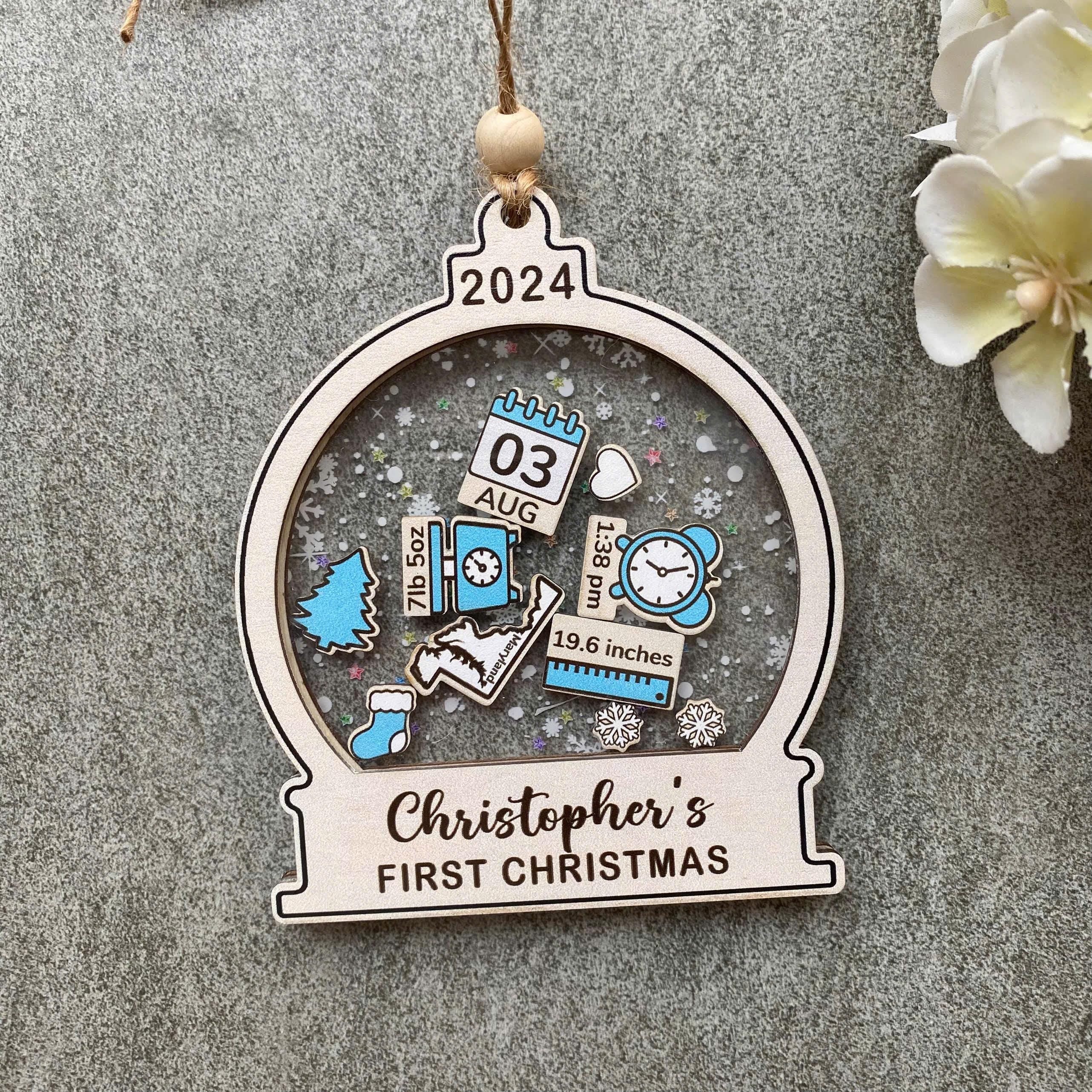 Custom Newborn Gift 4D Shake Ornament - Baby Xmas Keepsake 2025