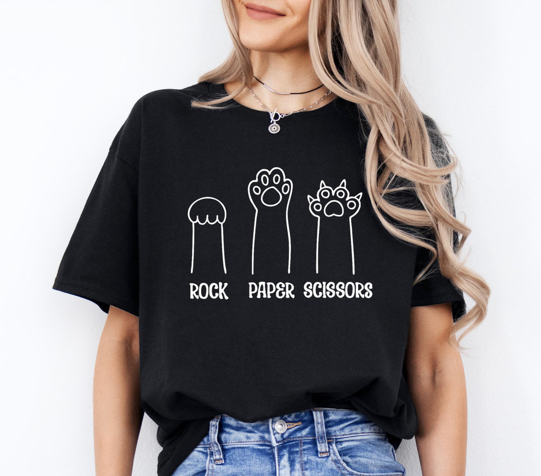 H9NEKO Funny Cat Paw Hoodie - Rock Paper Scissors Unisex Pullover