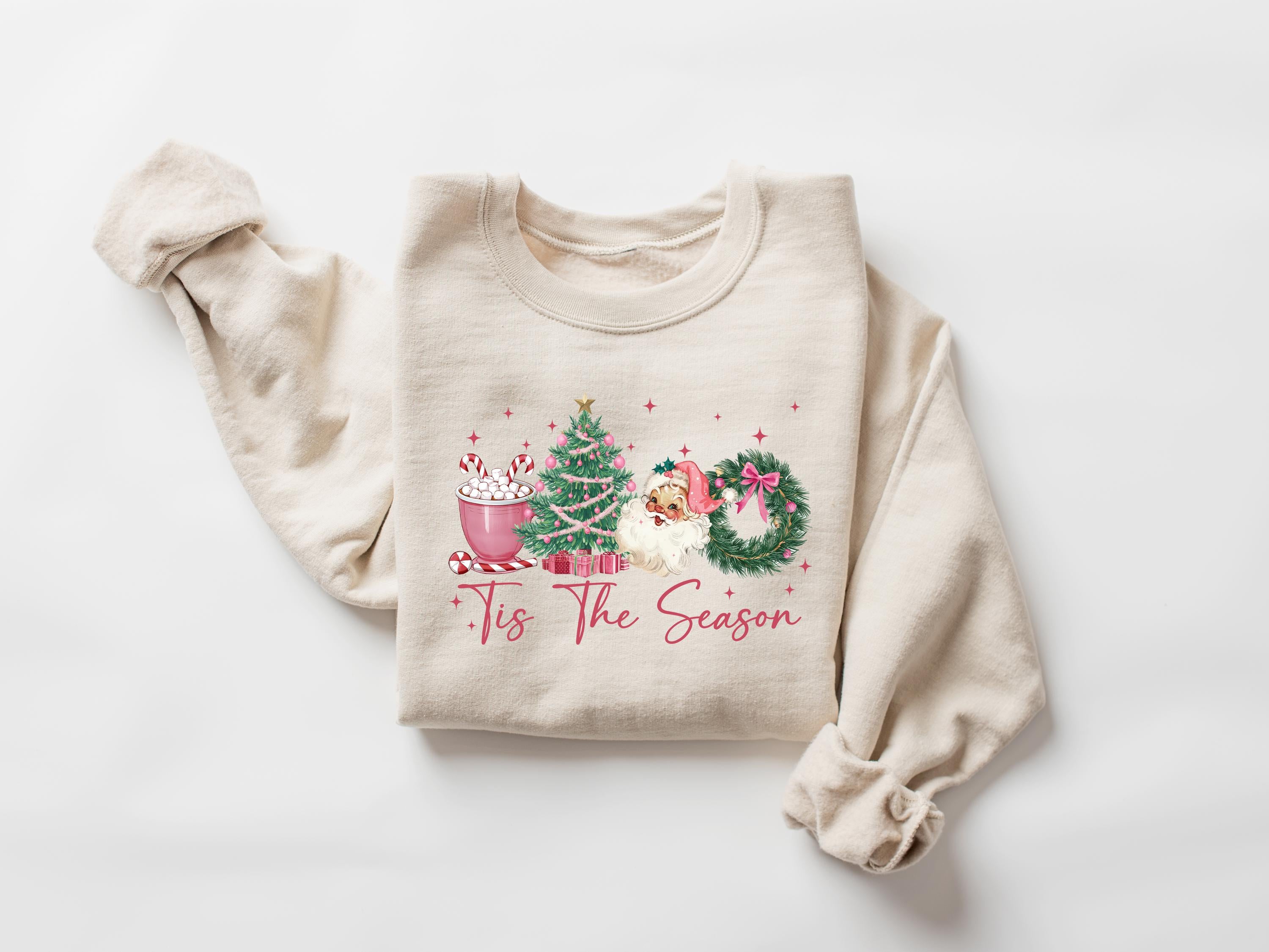 H9neko "Tis The Season" Christmas Sweatshirt - Cute Winter Hoodie