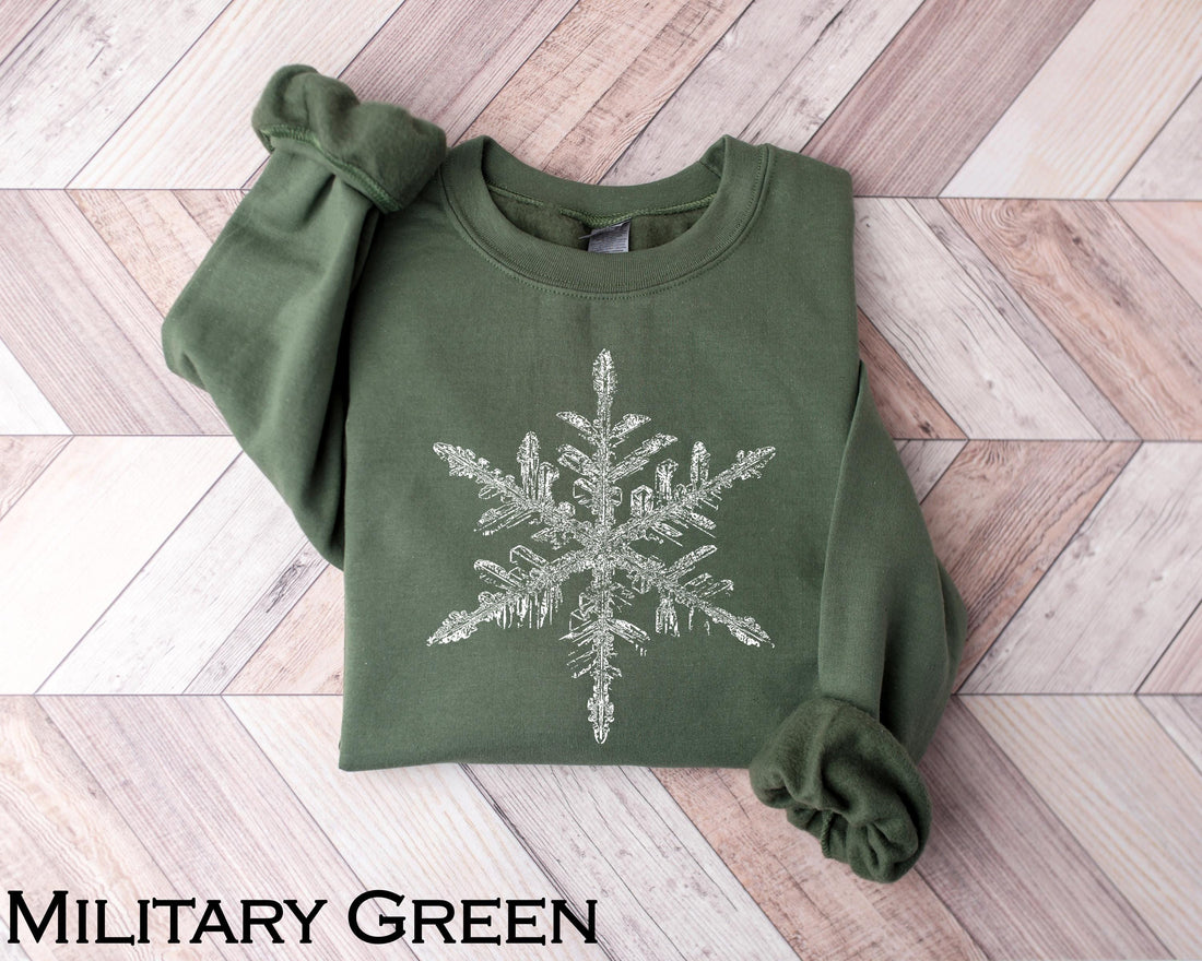 H9NEKO Snowflake Christmas Hoodie - Winter Pullover for Women Gift