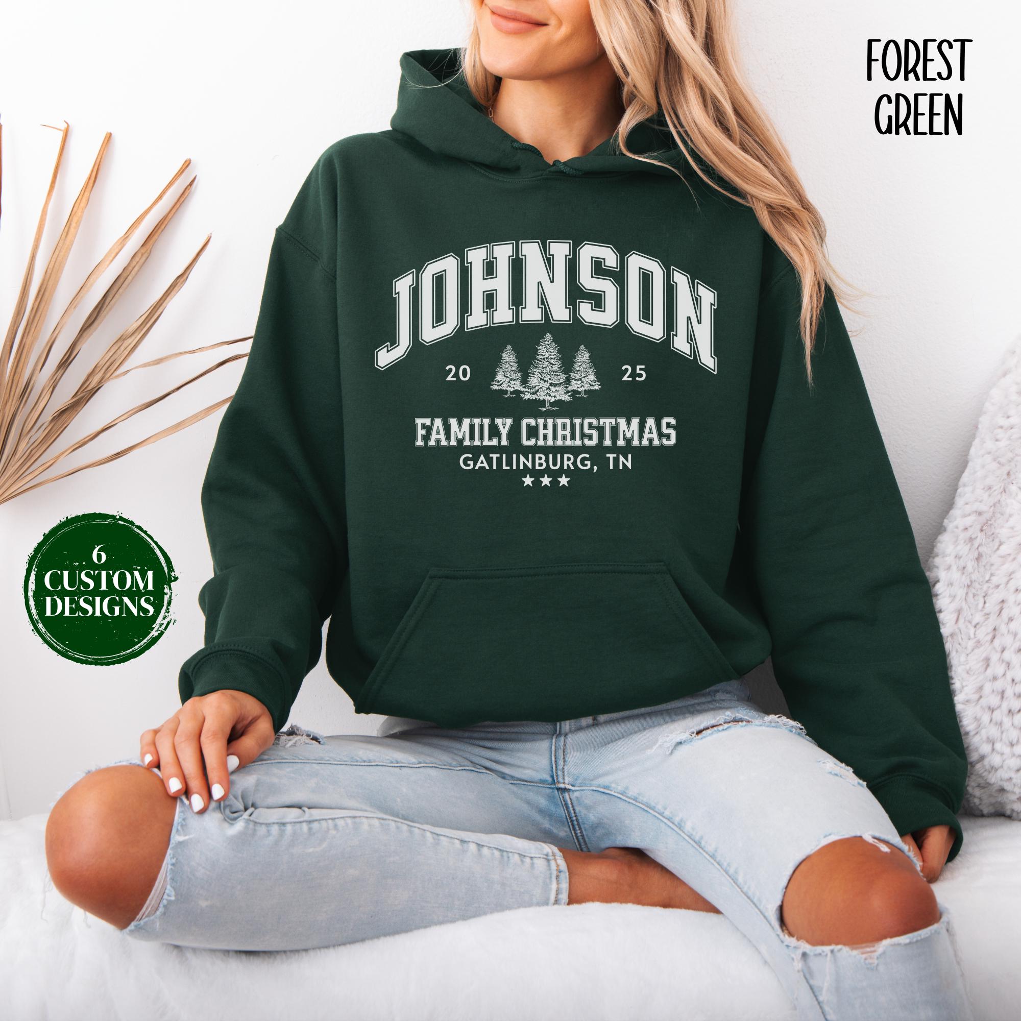 H9NEKO Personalized Family Christmas Hoodies - Vintage Santa Gift