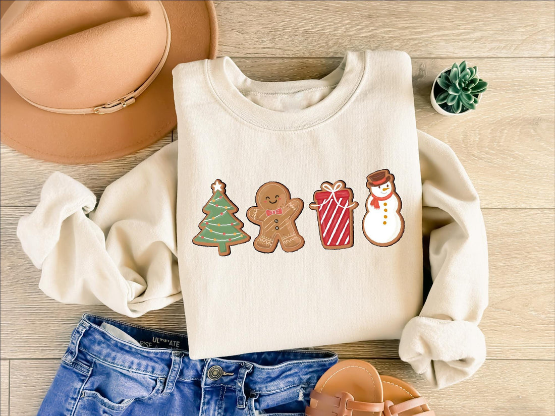 Cute Gingerbread Cookies Sweatshirt – Merry Christmas Womens Holiday Sweater | H9Neko