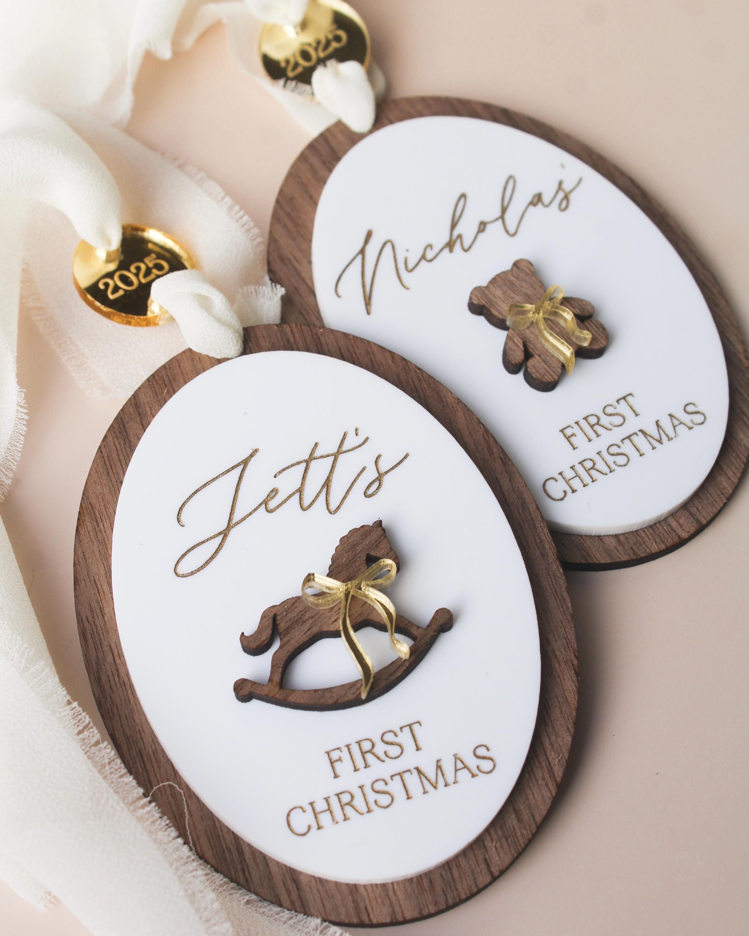 First Christmas Ornament 2025, Custom Christmas Ornament, Baby’s First Christmas