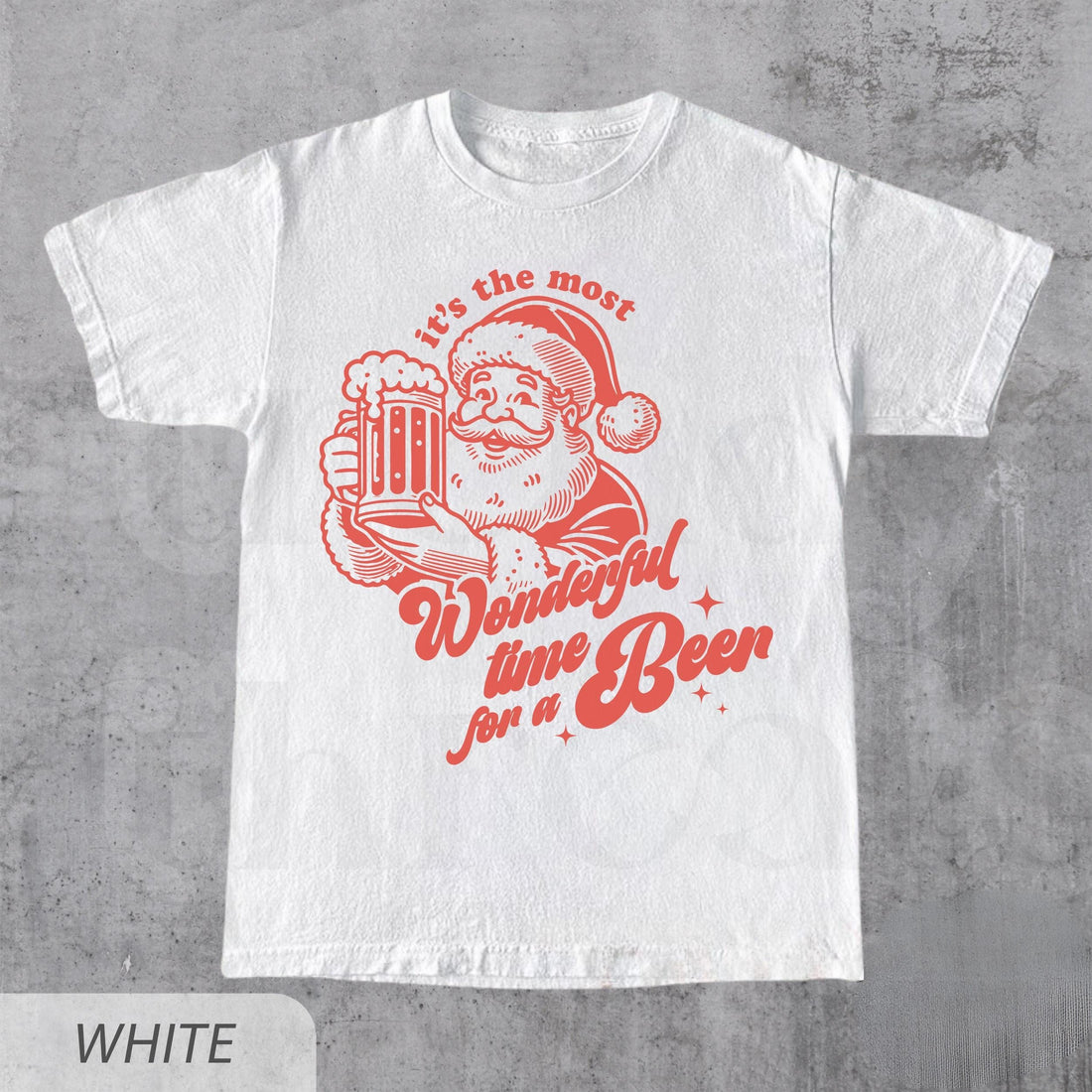 H9Neko Funny Retro Santa Claus Shirt - Christmas Beer Graphic Tee