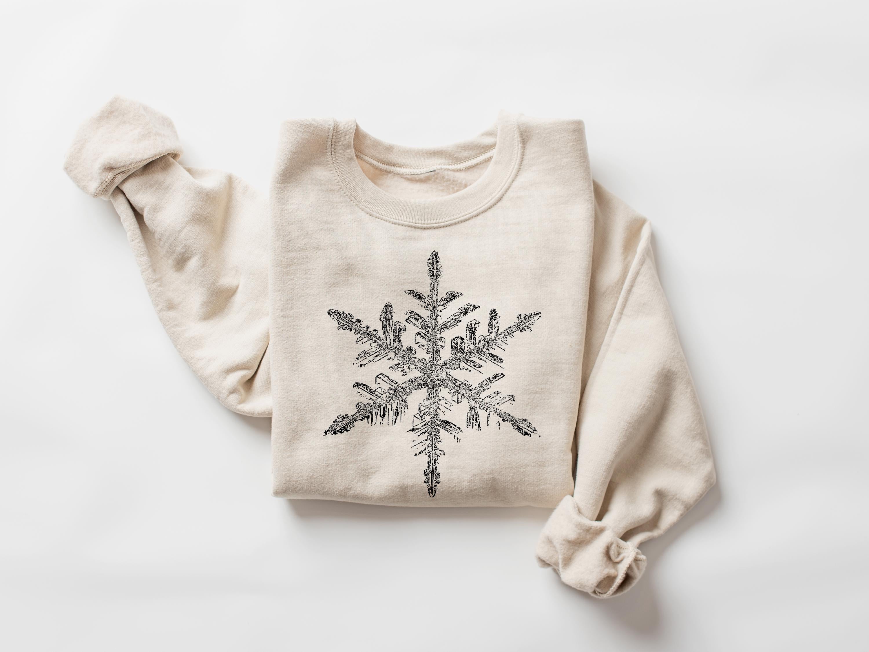 H9NEKO Snowflake Christmas Hoodie - Winter Pullover for Women Gift