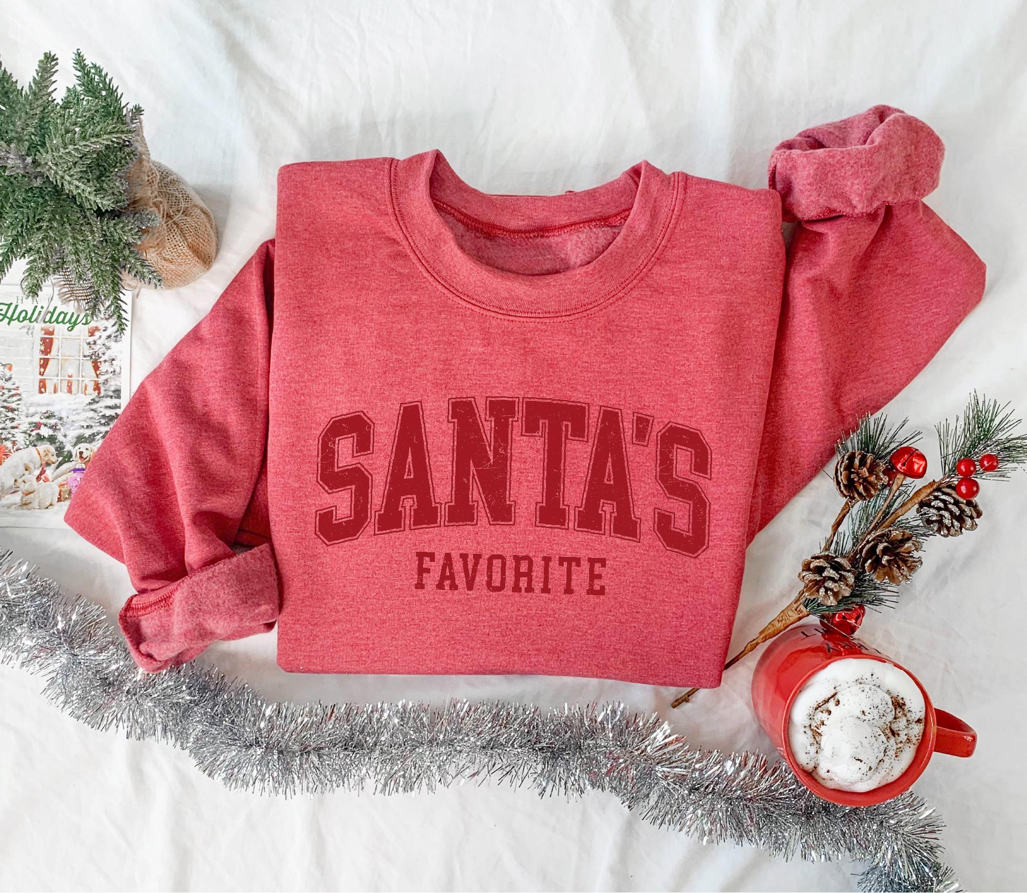 H9NEKO "Santa's Favorite" Christmas Sweatshirt - Funny Womens Gift