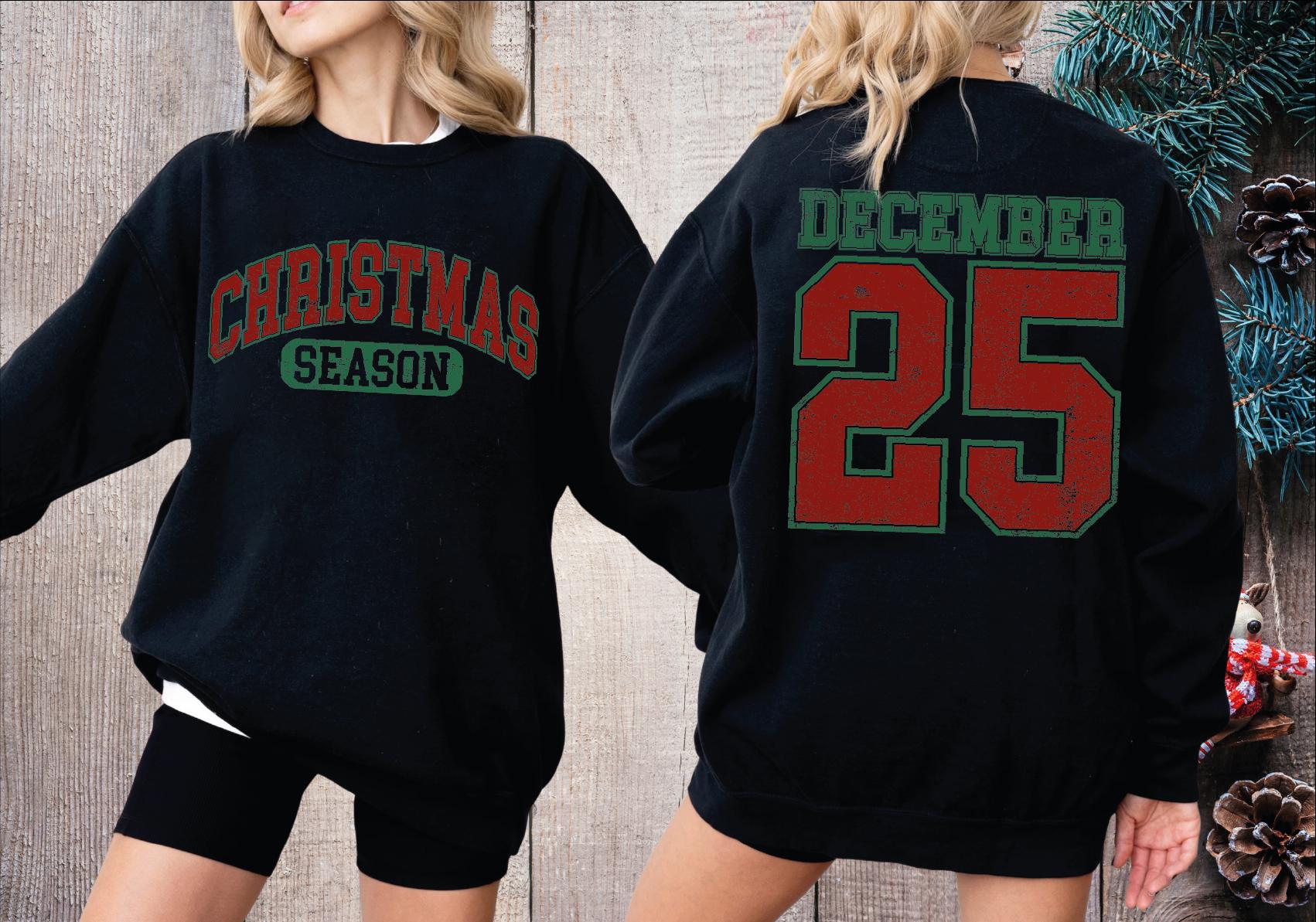 H9Neko Retro Christmas Hoodie – Family Matching December 25 Xmas Gift