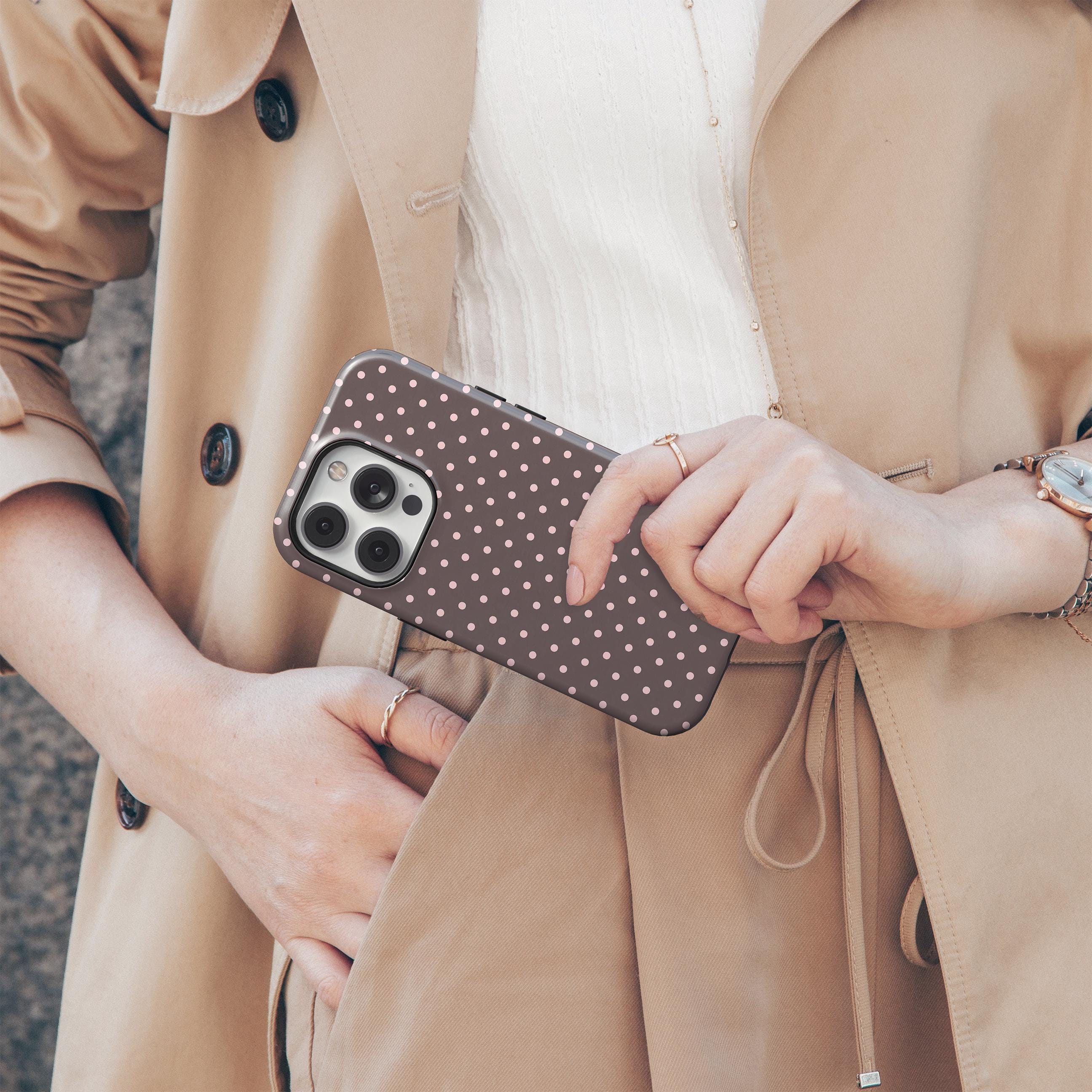 Polka Dot Cute Soft Girl Phone Case – Y2K Aesthetic Cover for iPhone 17/16/15/14/13/12 Pro Max| H9Neko