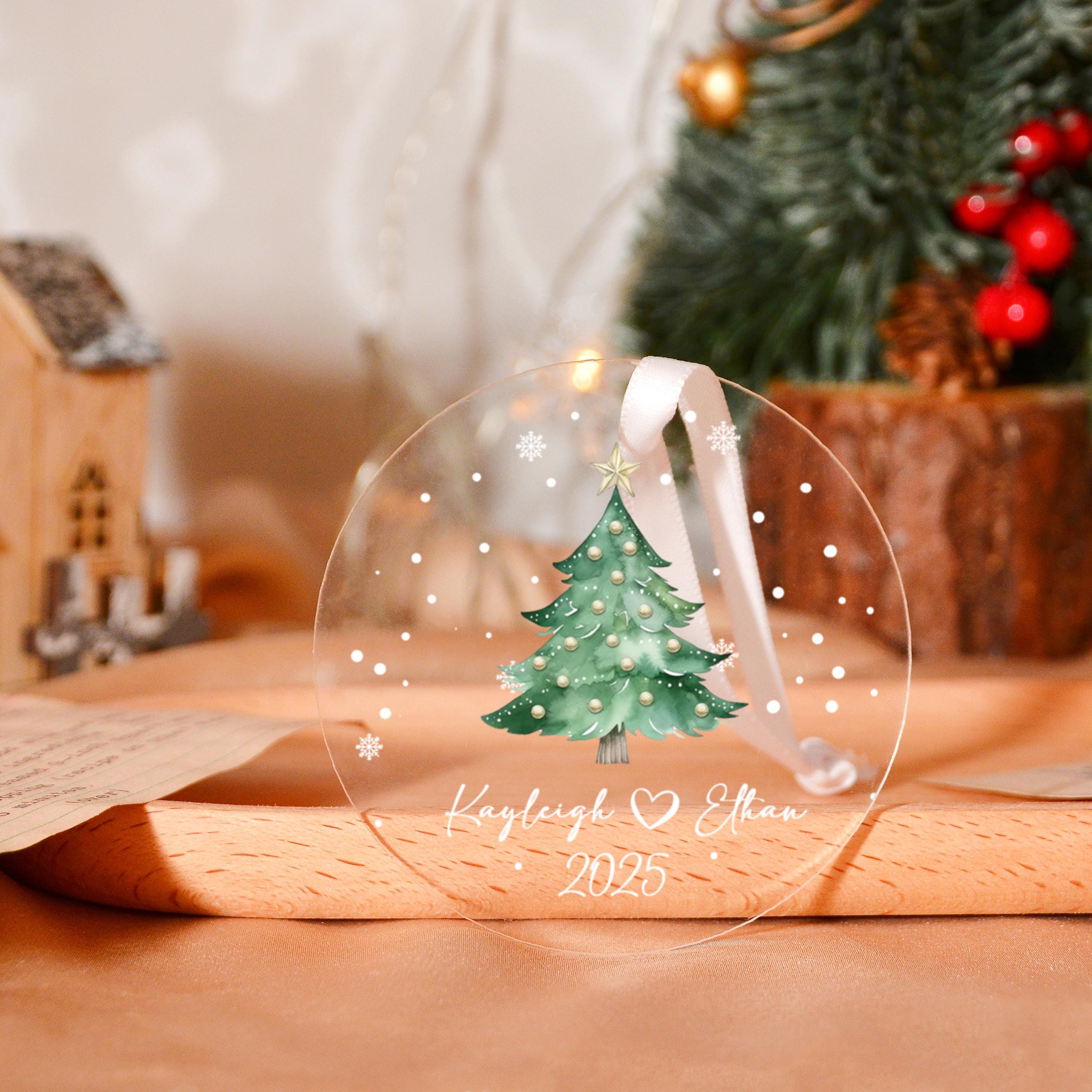 Personalized Couples Christmas Ornament: Acrylic Bauble, Our First Christmas Togther, Christmas Home Decor, New Couple Xmas Ornament Gifts