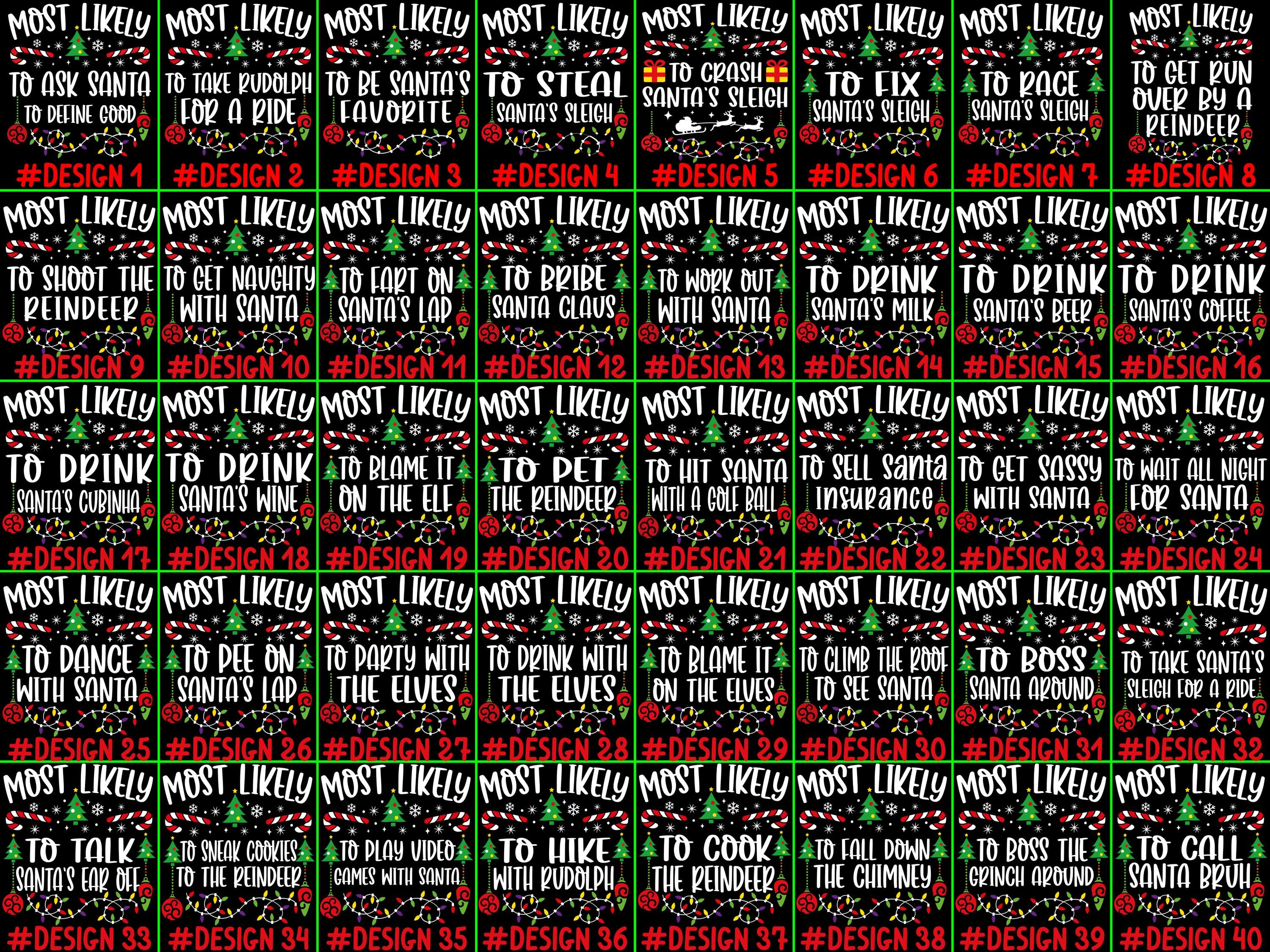 H9NEKO Funny Most Likely to Christmas Shirt - Family Matching Long Sleeve 2025