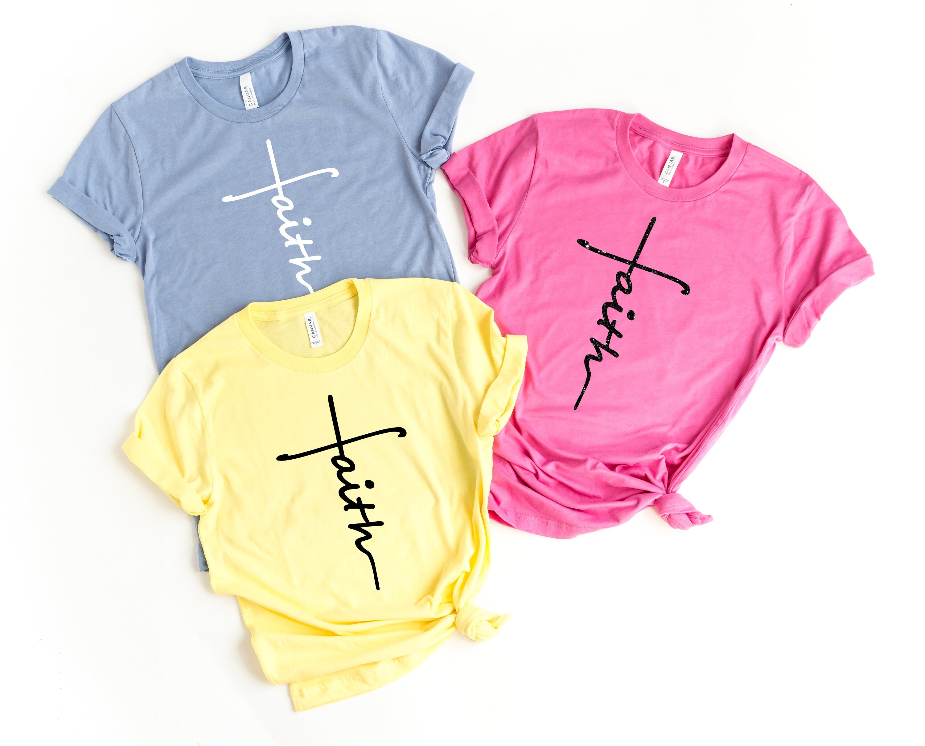 H9Neko Faith Cross Shirt – Christian T-Shirt with Vertical Cross, Inspiring Jesus & Grace Gift