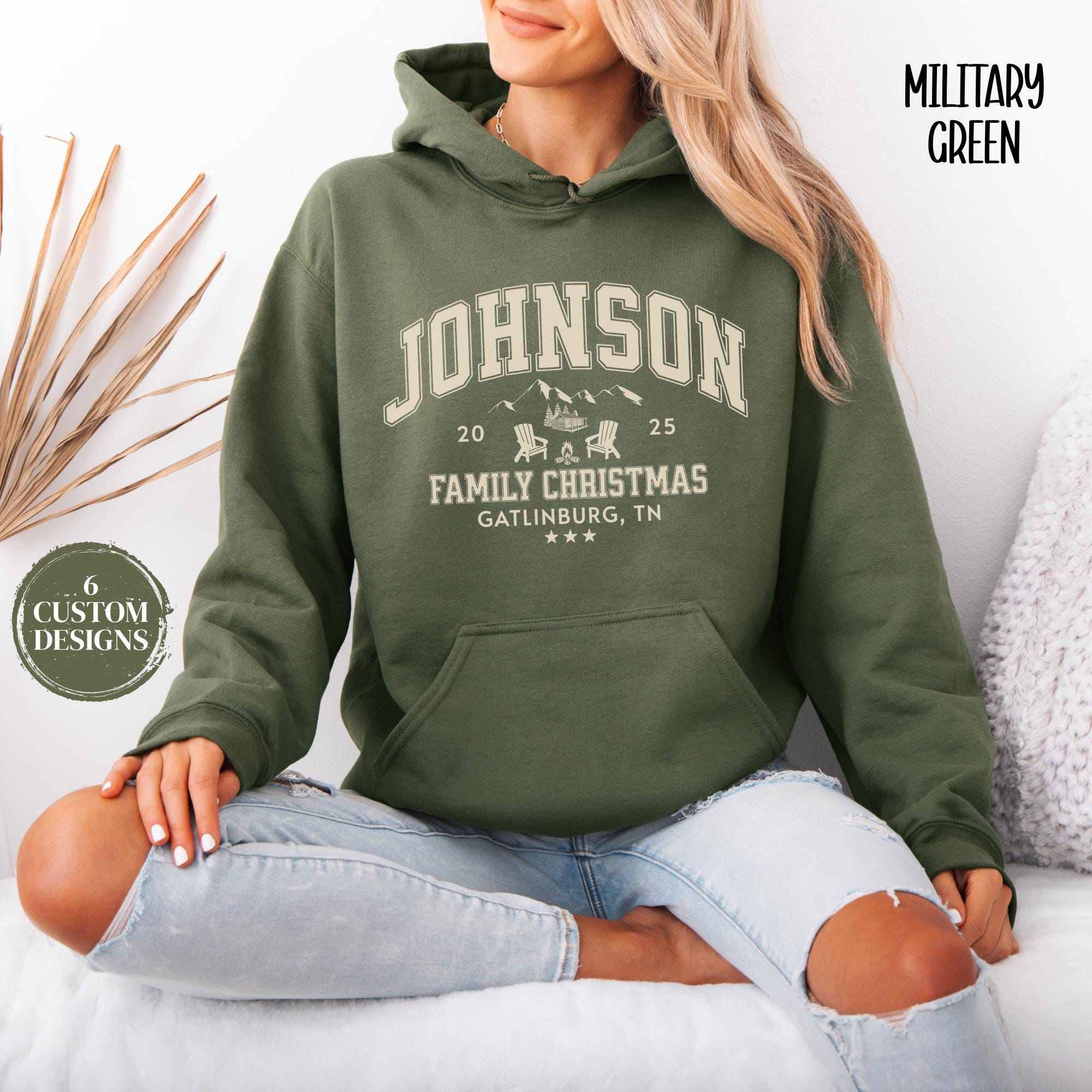 H9NEKO Personalized Family Christmas Hoodies - Vintage Santa Gift