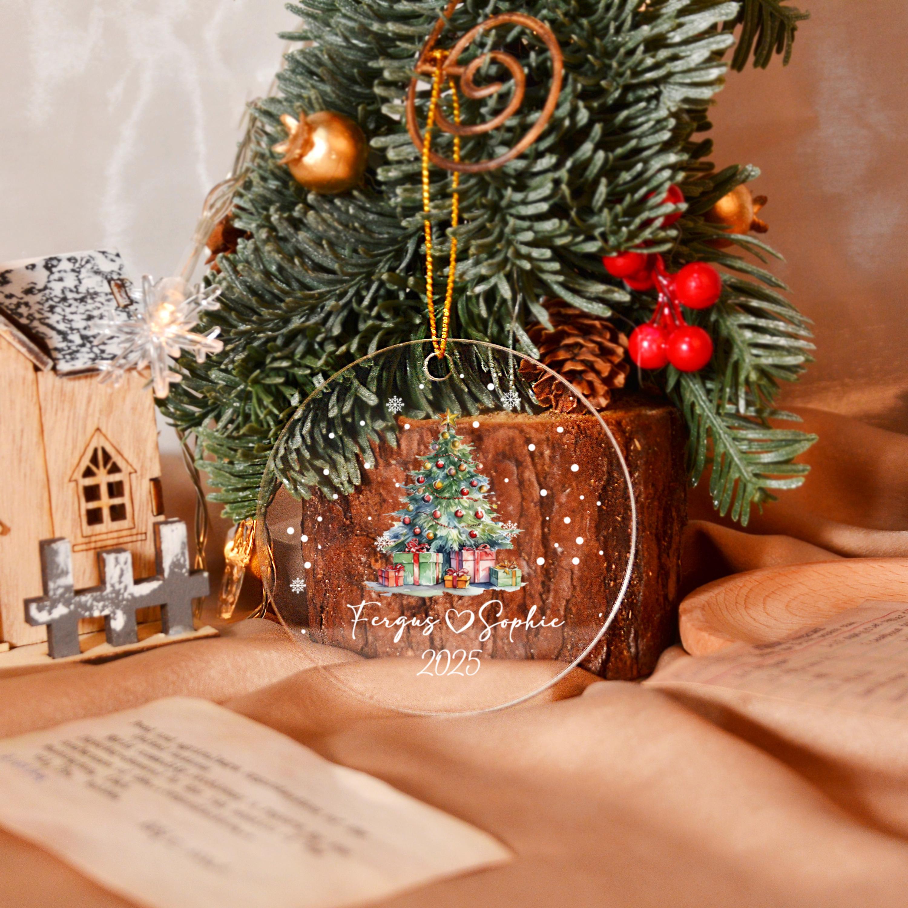 Personalized Couples Christmas Ornament: Acrylic Bauble, Our First Christmas Togther, Christmas Home Decor, New Couple Xmas Ornament Gifts