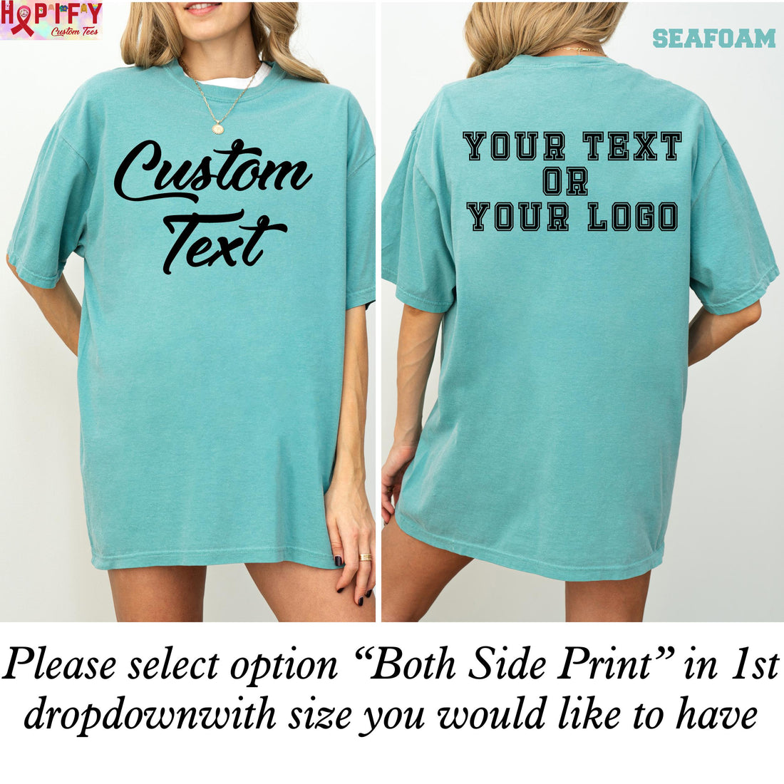 H9NEKO Custom Comfort Colors T-Shirt - Personalized Text Boho Shirt