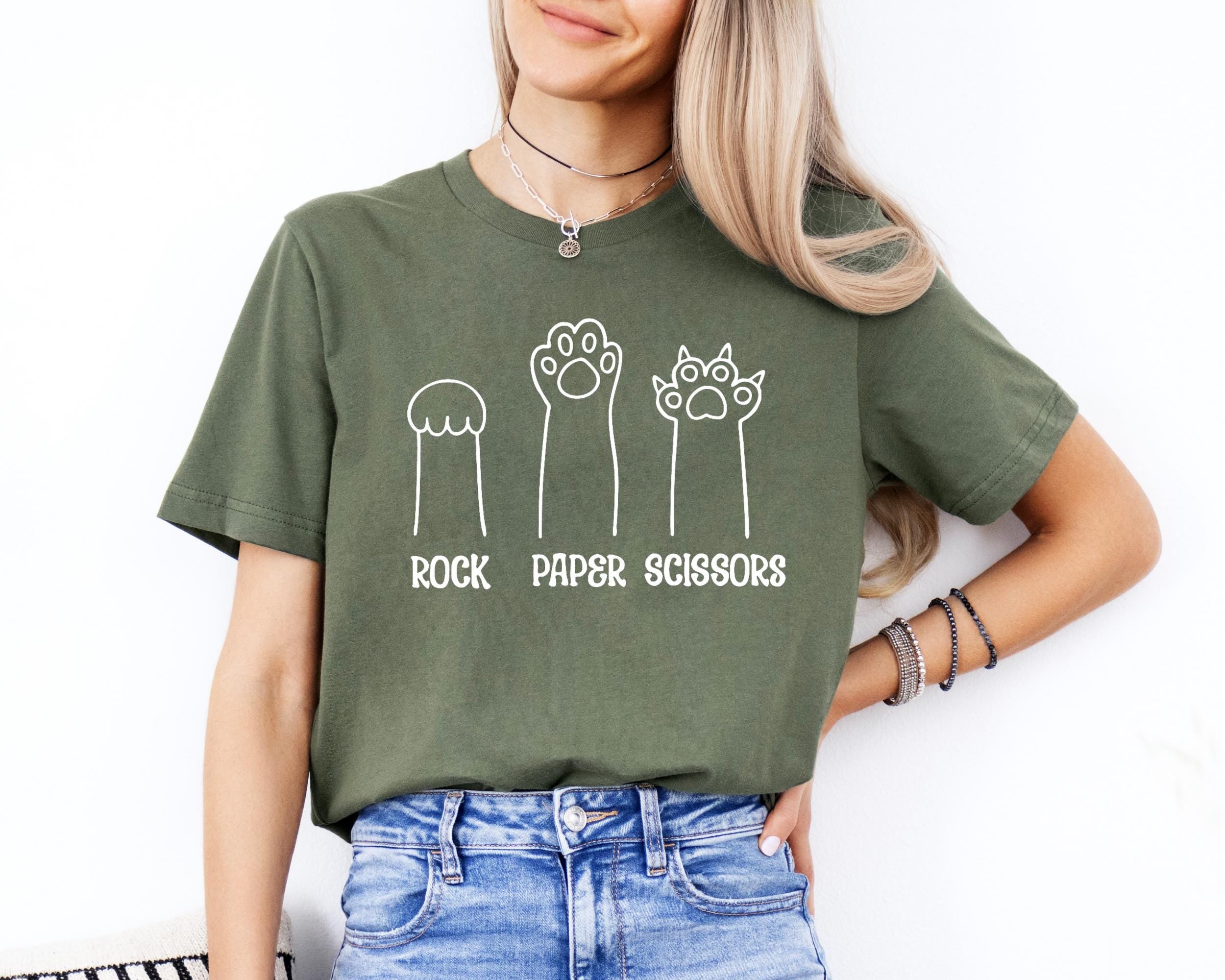 H9NEKO Funny Cat Paw Hoodie - Rock Paper Scissors Unisex Pullover