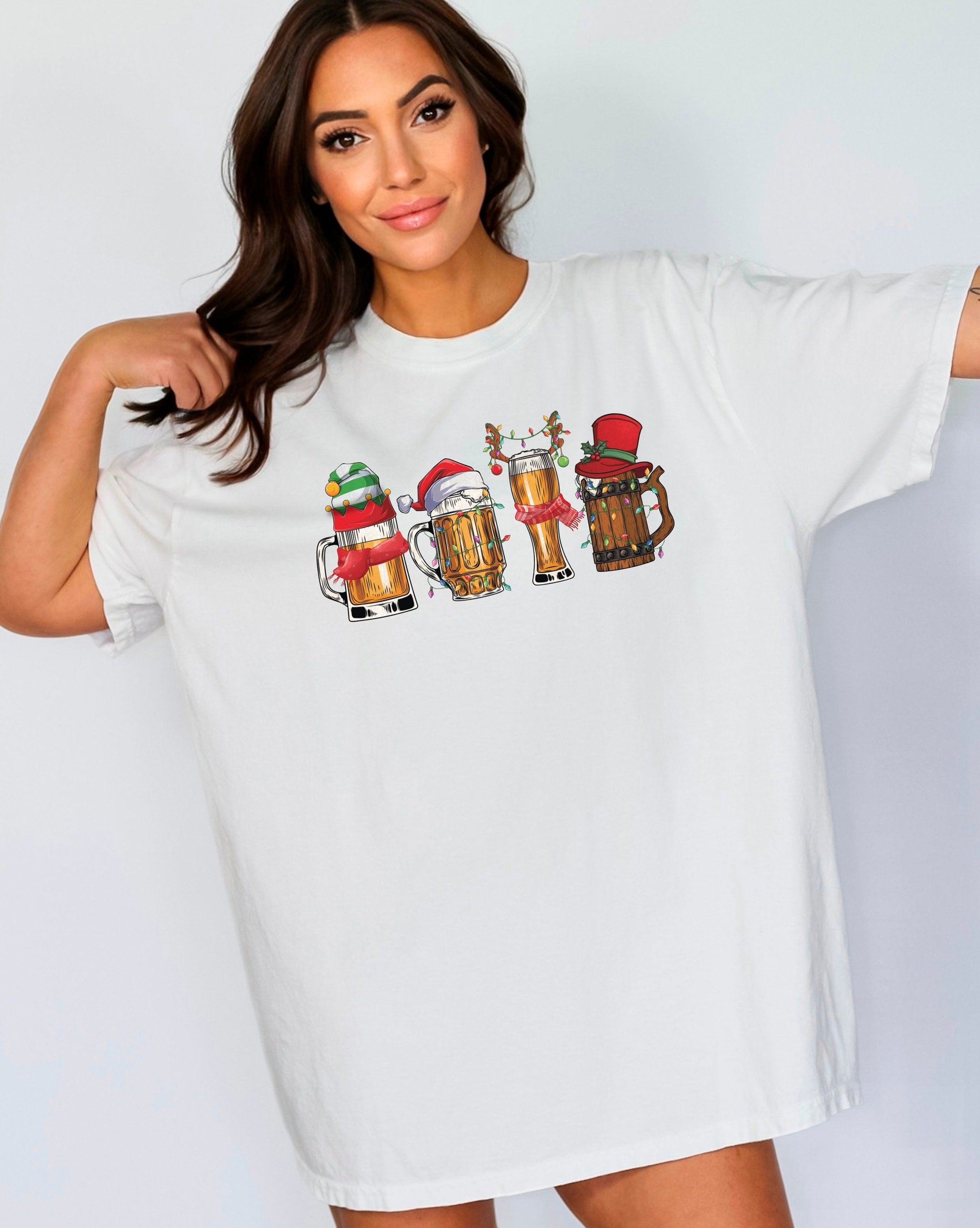 H9Neko Christmas Beer Shirt – Funny Christmas Drinking Shirt, Santa Beer Tee, Beer Lover Gift, Christmas Party Shirt, Xmas Holiday Gift