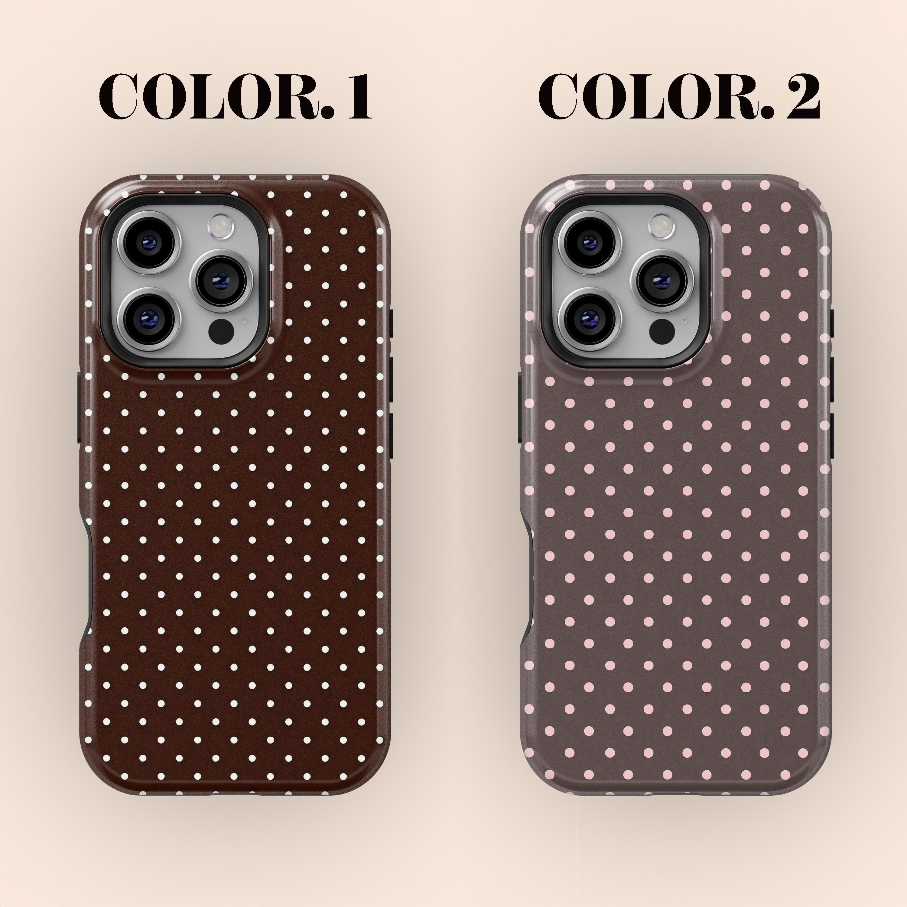 Polka Dot Cute Soft Girl Phone Case – Y2K Aesthetic Cover for iPhone 17/16/15/14/13/12 Pro Max| H9Neko