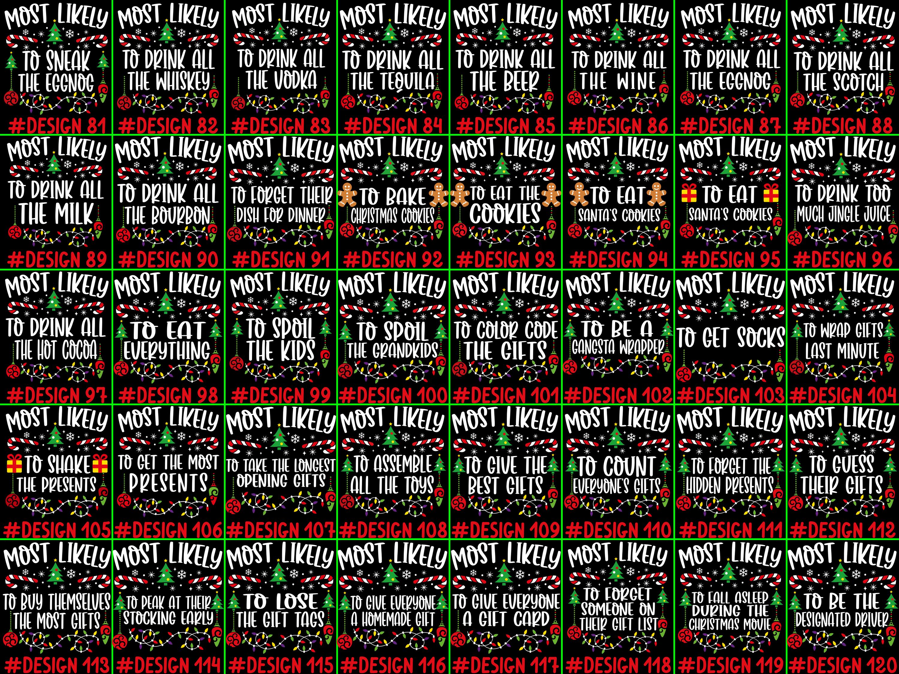 H9NEKO Funny Most Likely to Christmas Shirt - Family Matching Long Sleeve 2025