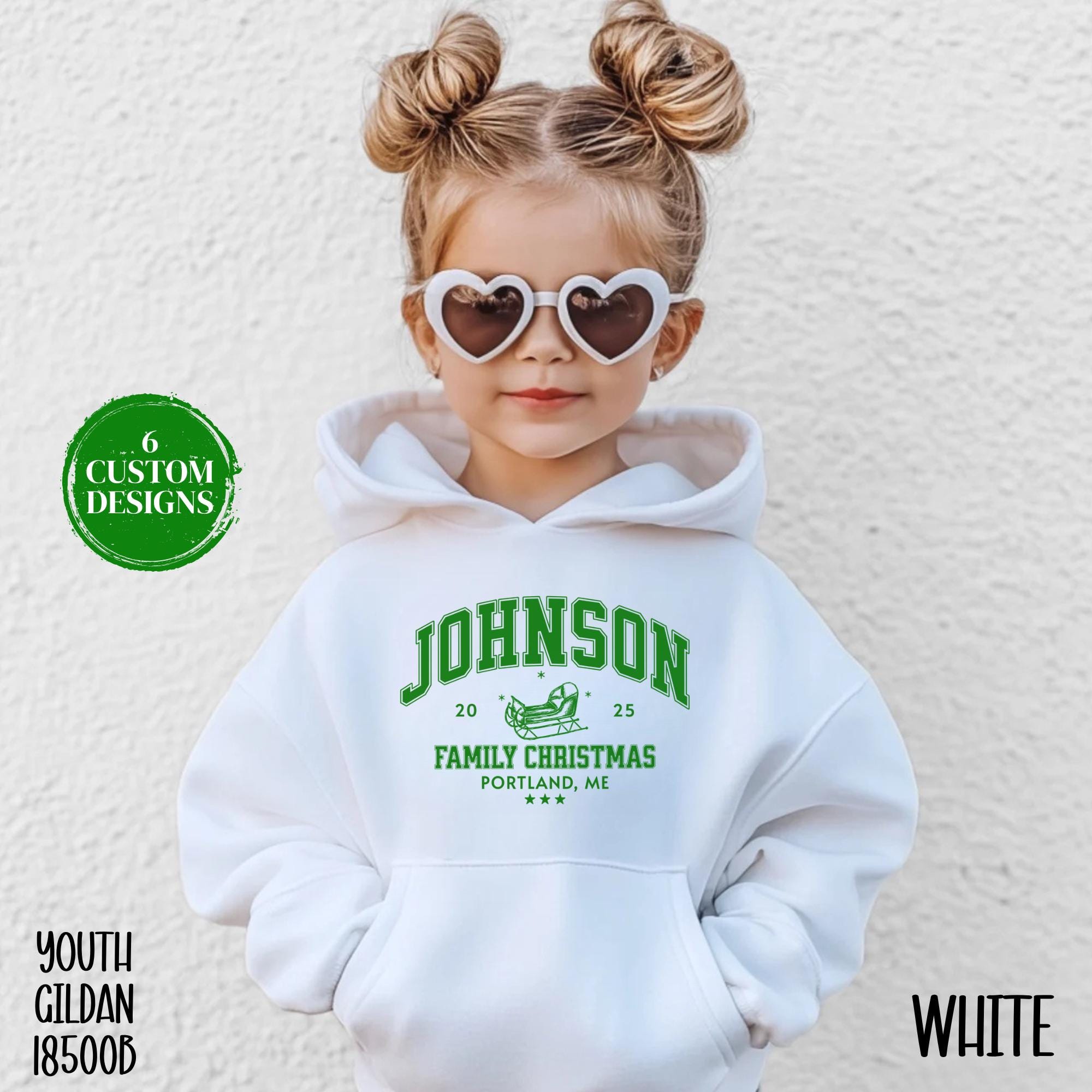 H9NEKO Personalized Family Christmas Hoodies - Vintage Santa Gift