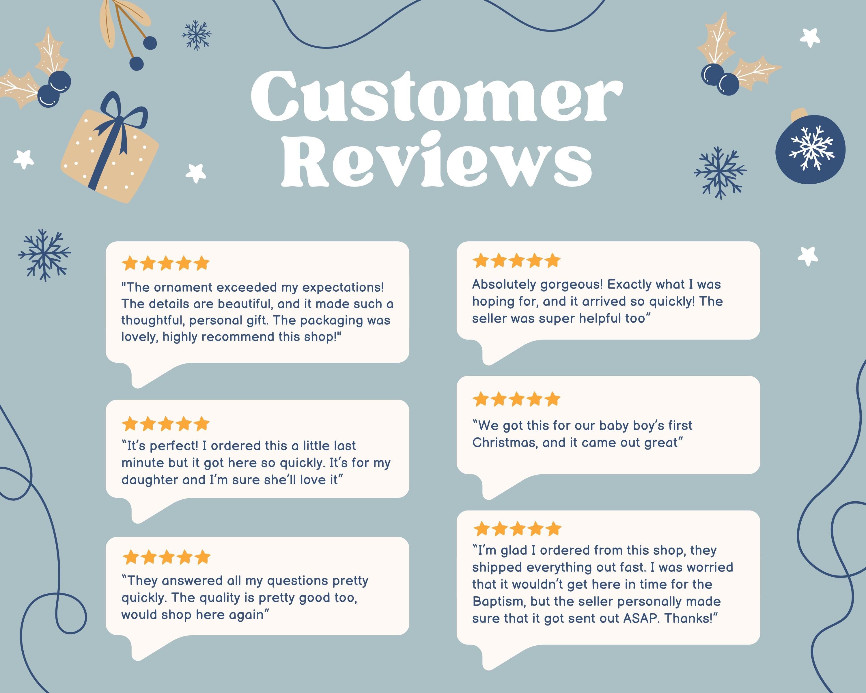 My First Christmas Kids Ornament - Personalized Woodland Name Tag