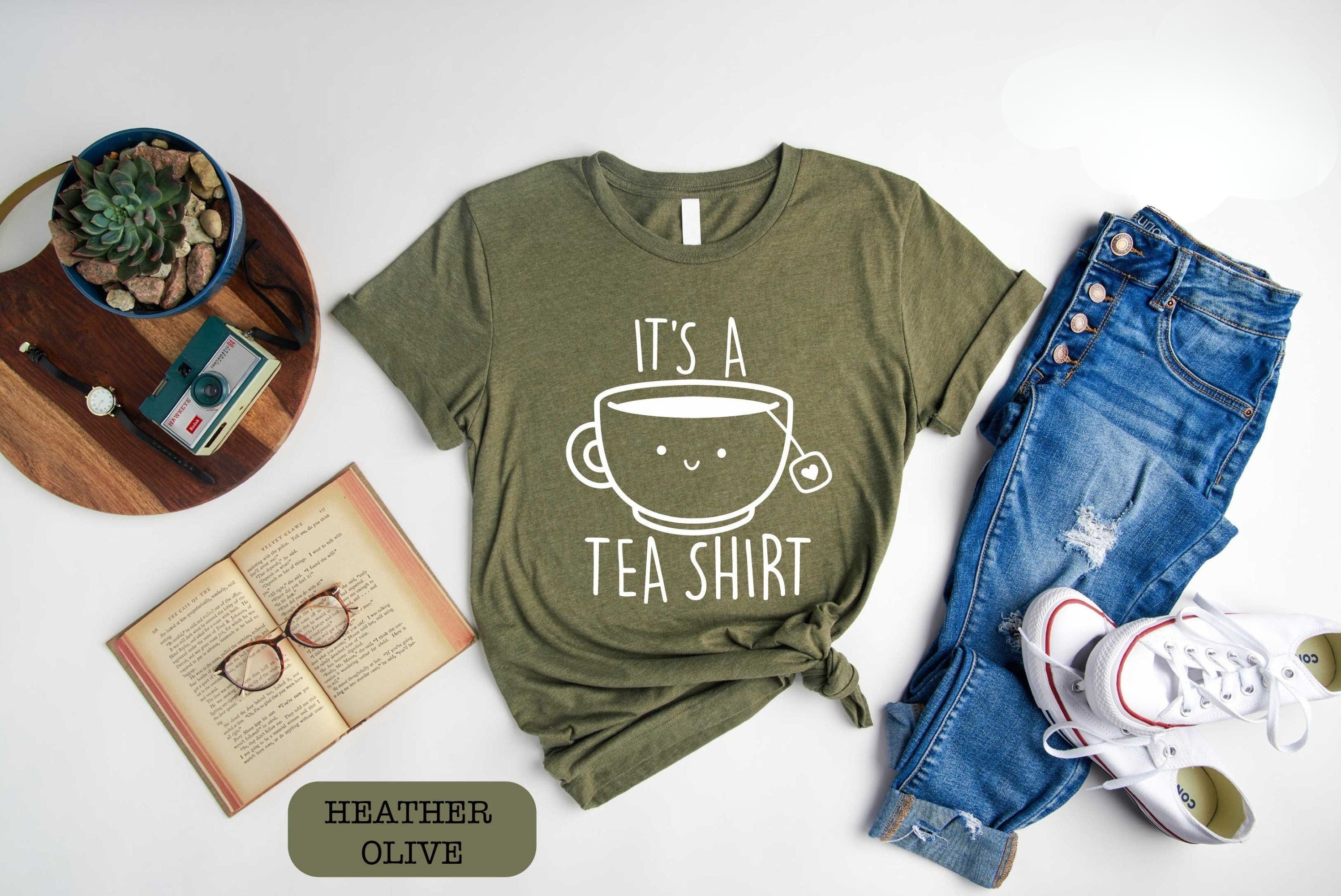 H9Neko “It’s a Tea Shirt” – Funny Cute T-Shirt for Women, Humor Gift for Her