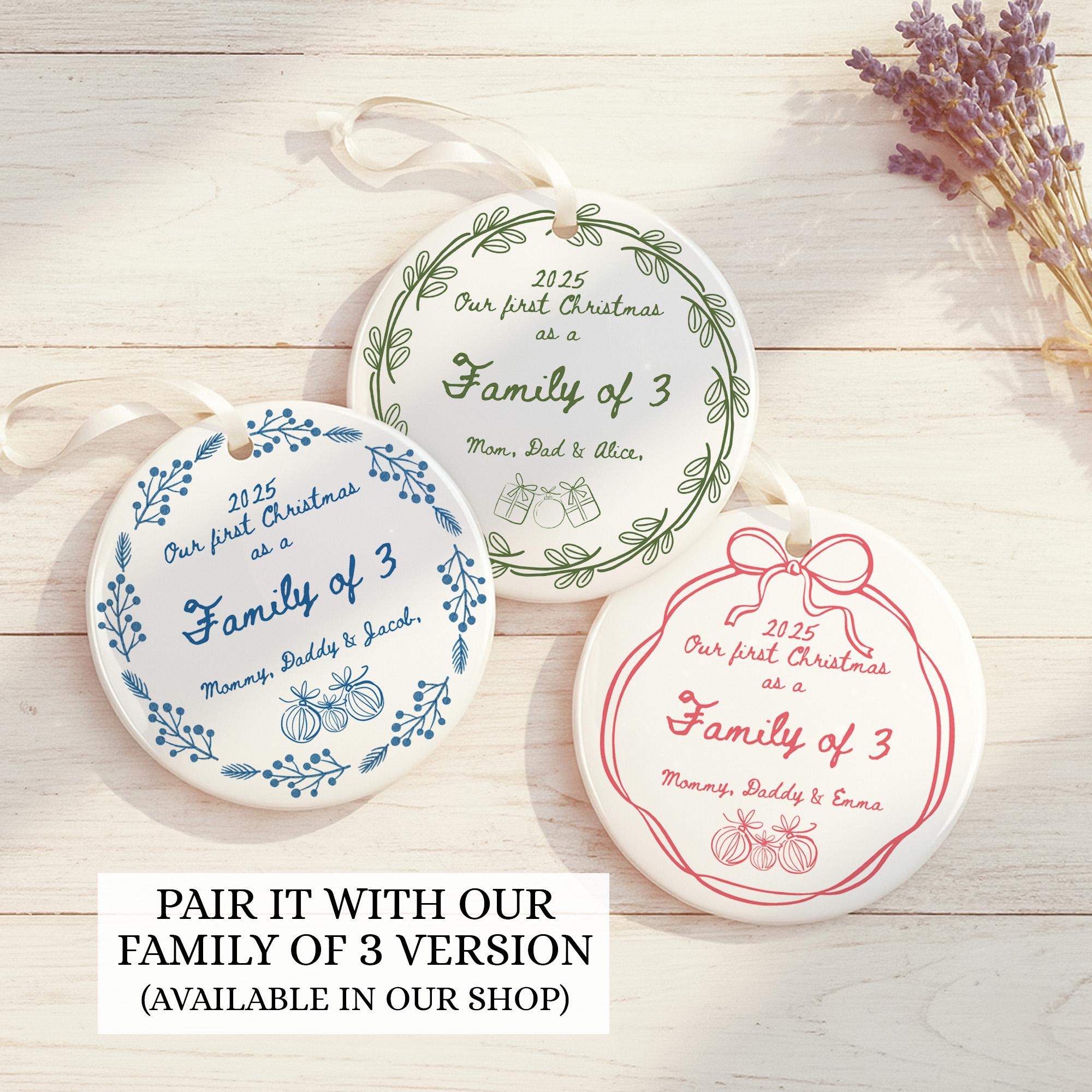 Personalized Baby First Christmas Ornament Vintage Ceramic Gift 2025