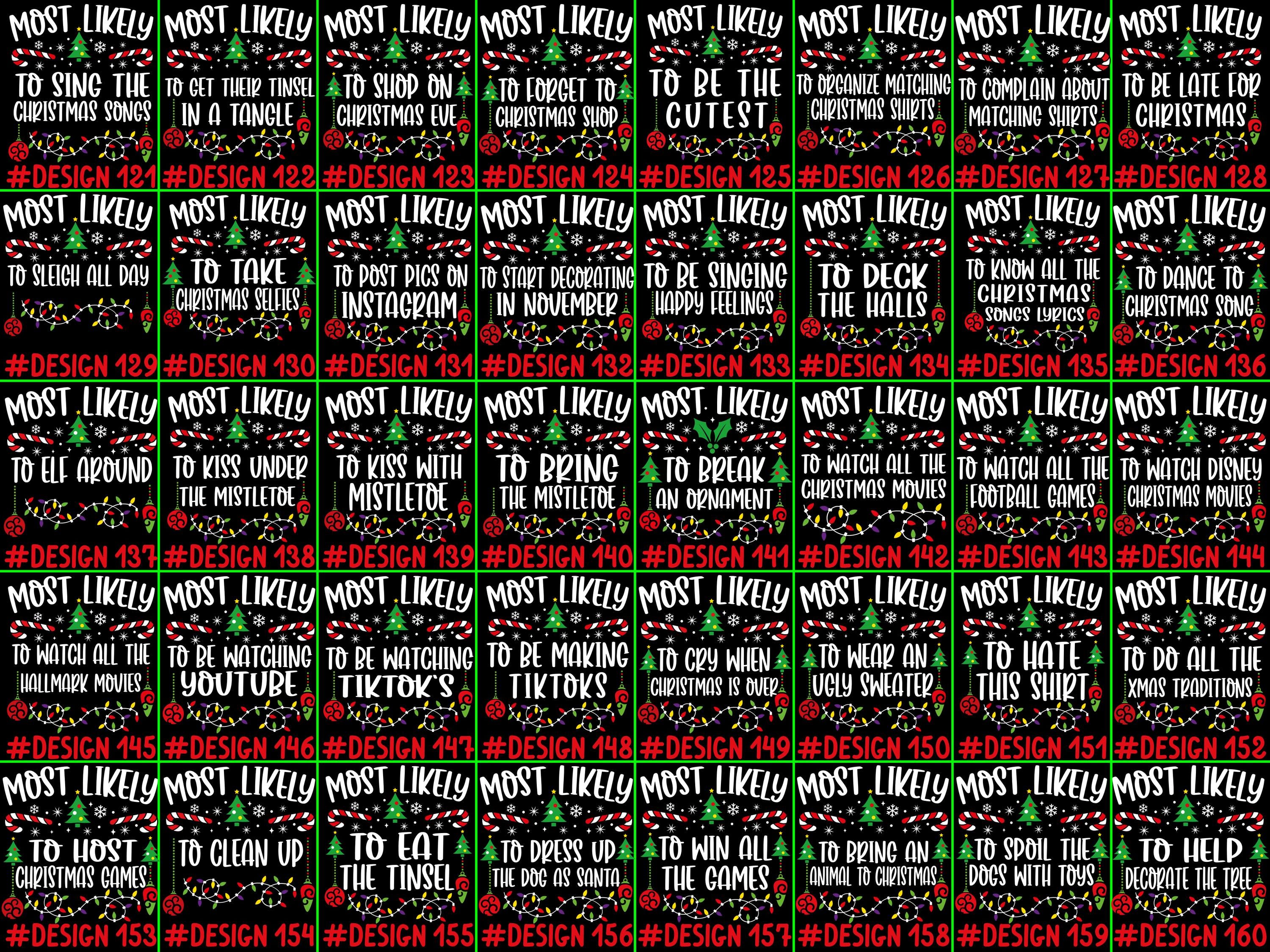 H9NEKO Funny Most Likely to Christmas Shirt - Family Matching Long Sleeve 2025