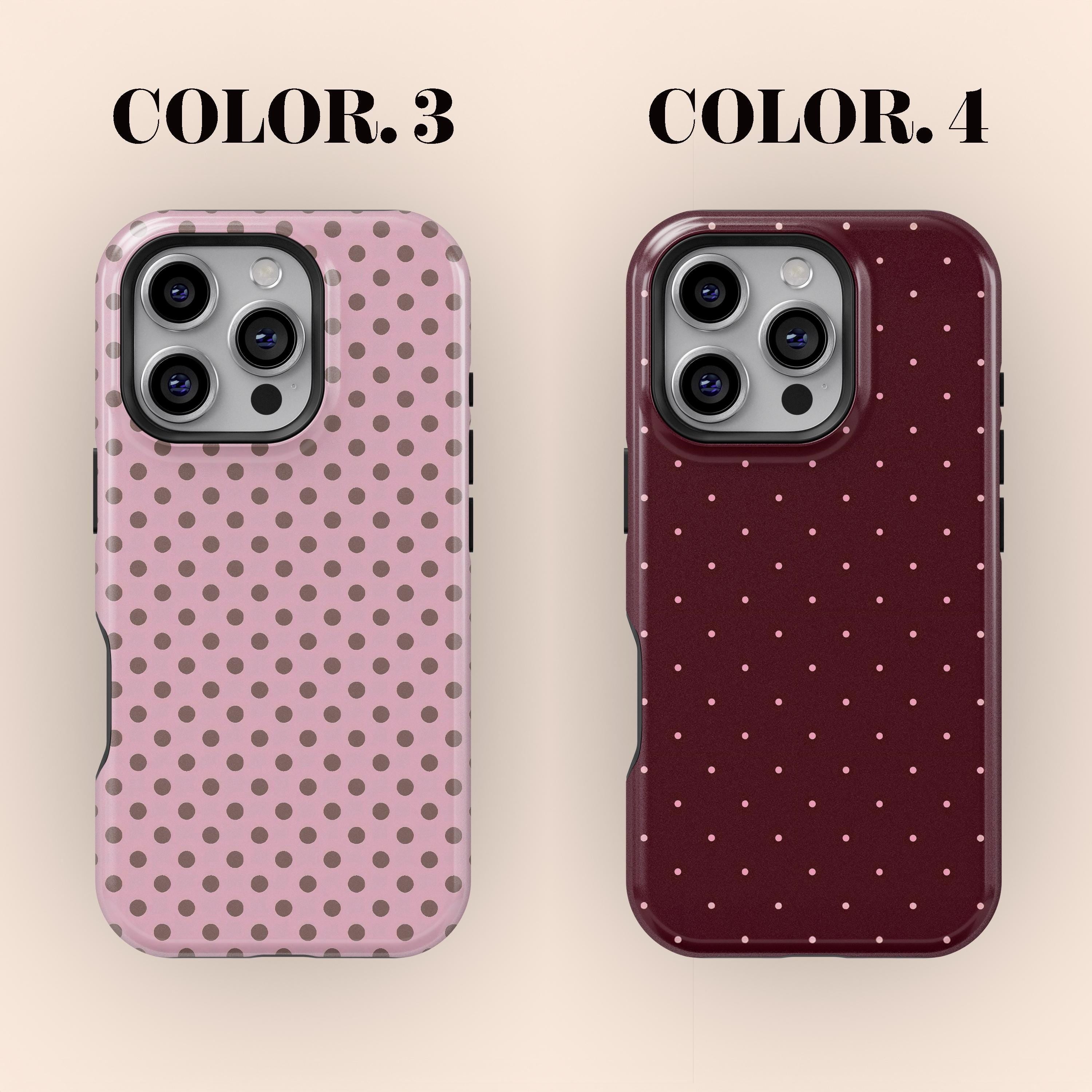 Polka Dot Cute Soft Girl Phone Case – Y2K Aesthetic Cover for iPhone 17/16/15/14/13/12 Pro Max| H9Neko